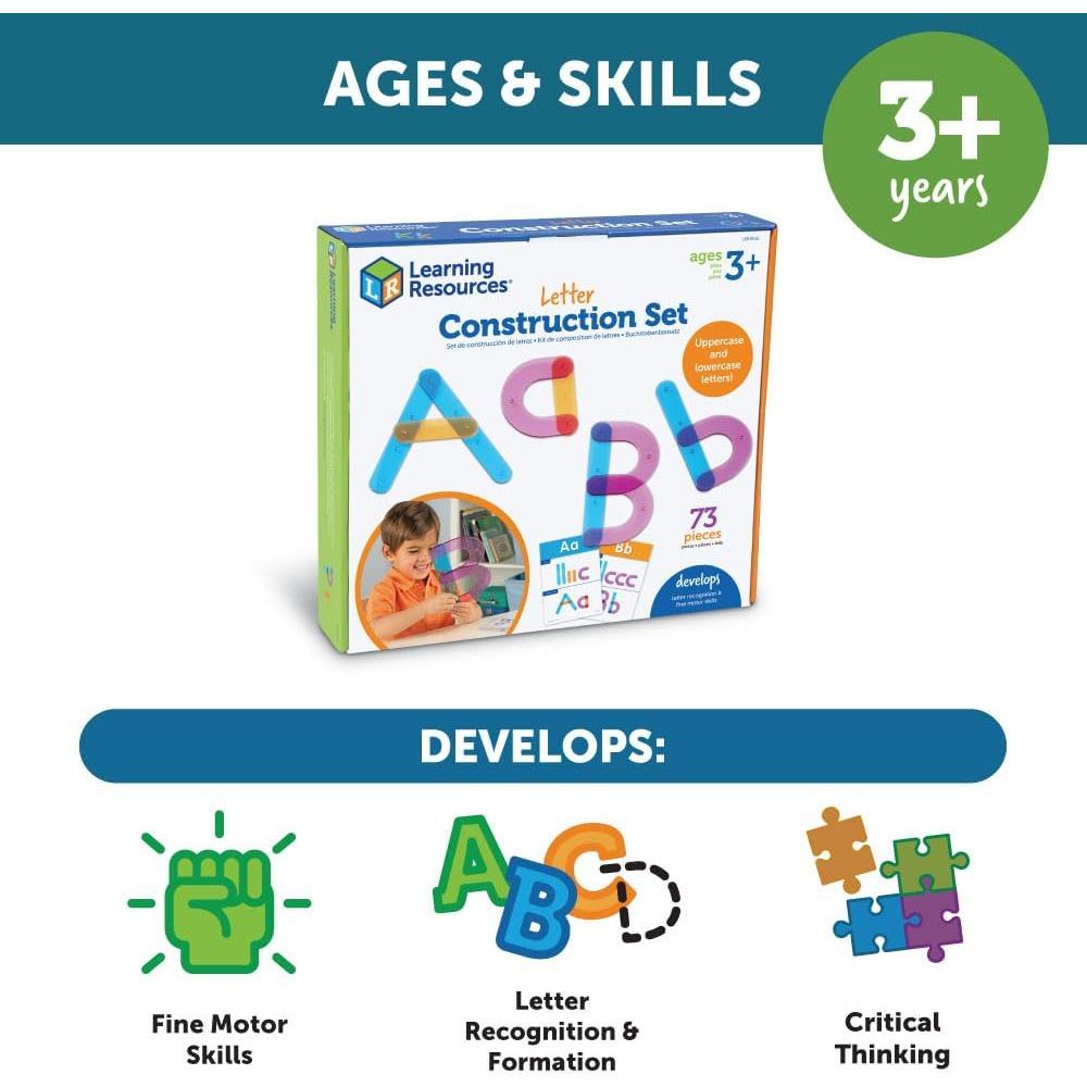 Juego de Construcción de Letras Learning Resources 60 Piezas