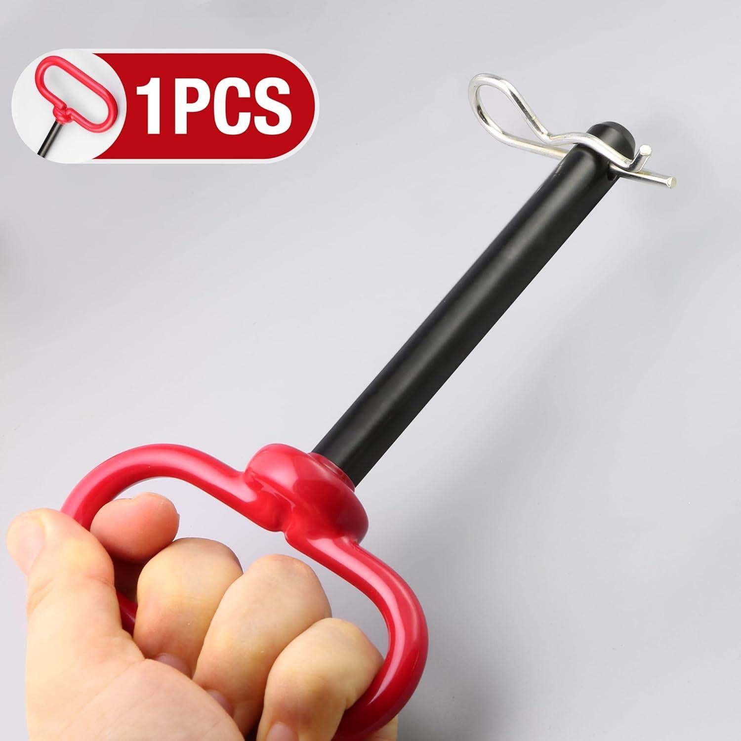 Pasador de Enganche de Remolque Jamiikury 1.27 cm x 10.16 cm Rojo