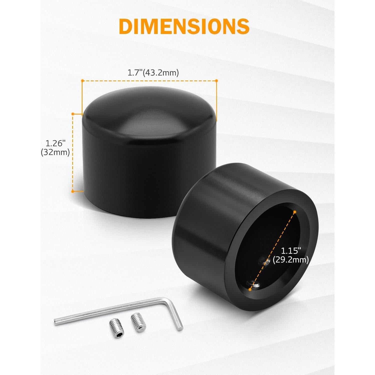 Cubiertas de Tuerca del Eje Delantero PBYMT para Harley 2002-2024