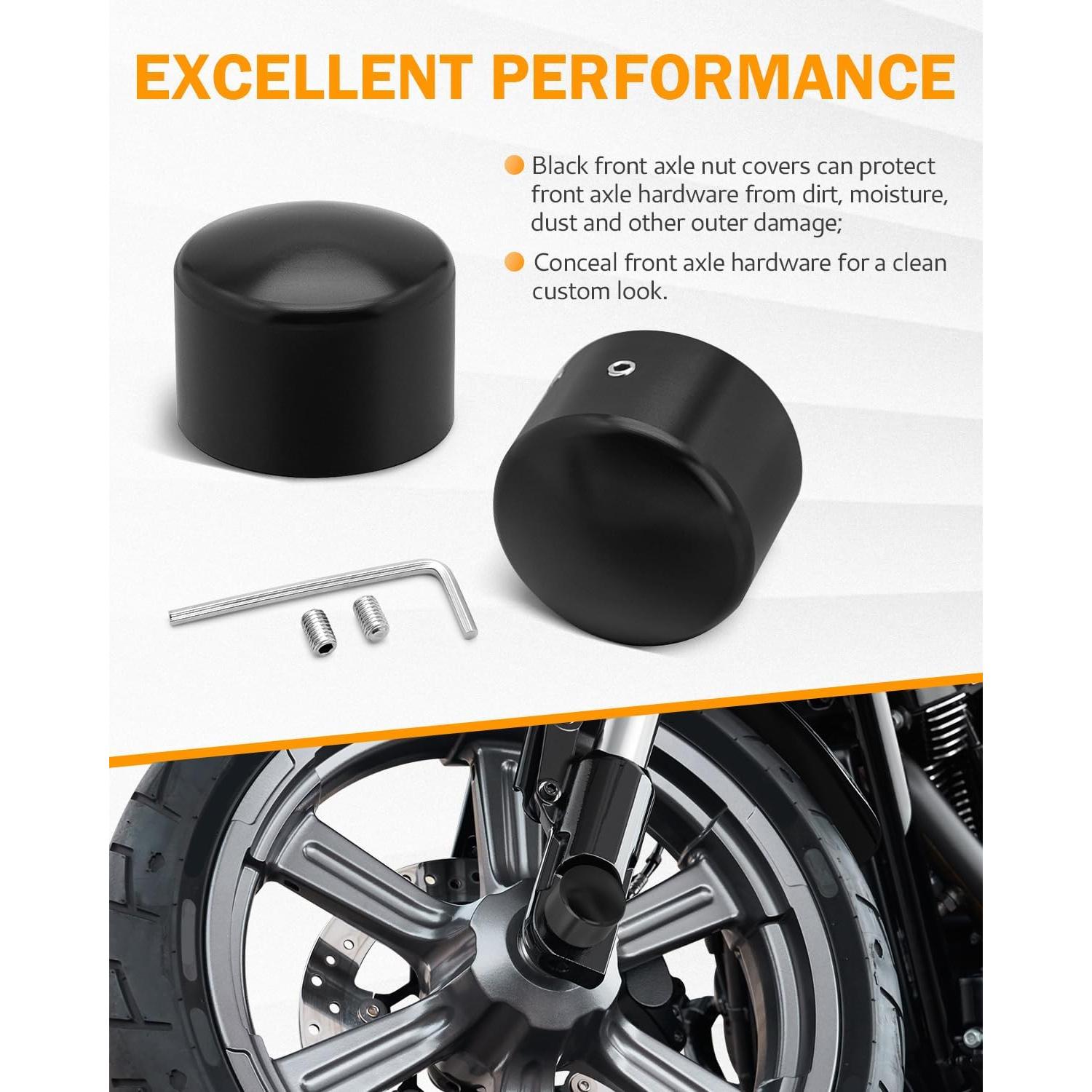 Cubiertas de Tuerca del Eje Delantero PBYMT para Harley 2002-2024