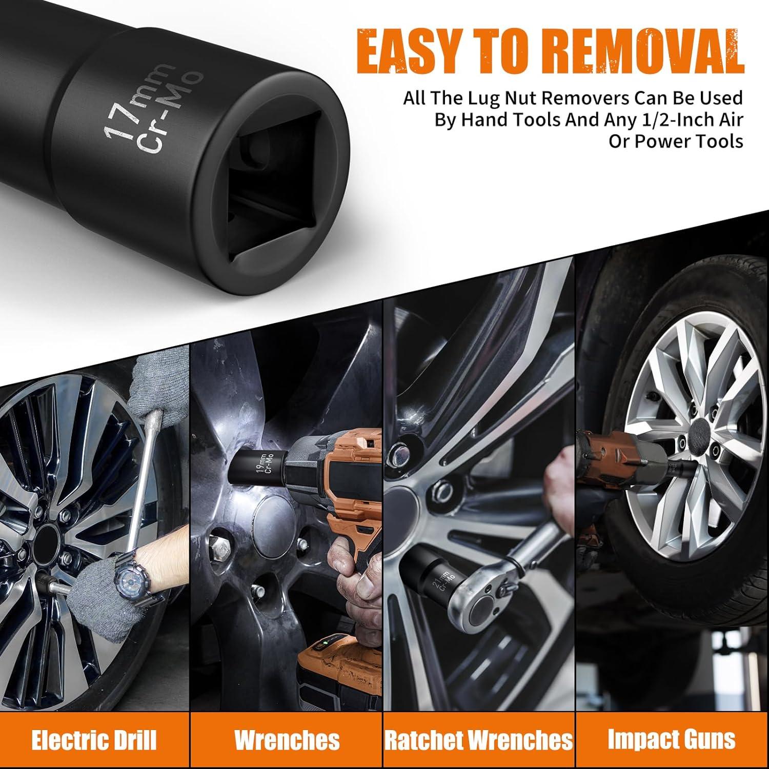 Kit de Extractores de Tornillos GIREORAN 6 Piezas 12.7 mm