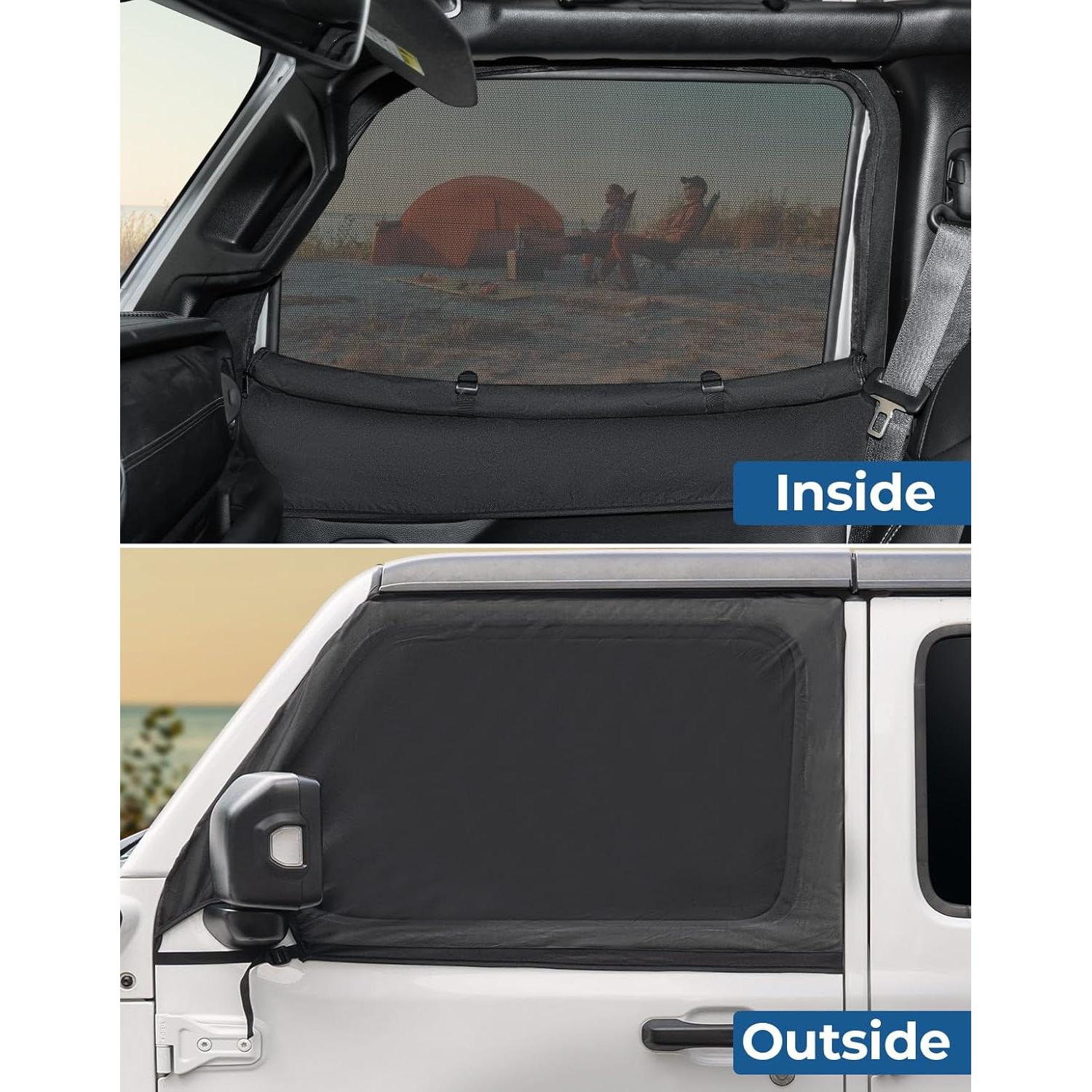 Pantalla Solar JoyTutus para Ventana Delantera Wrangler JK JL 2007-2024