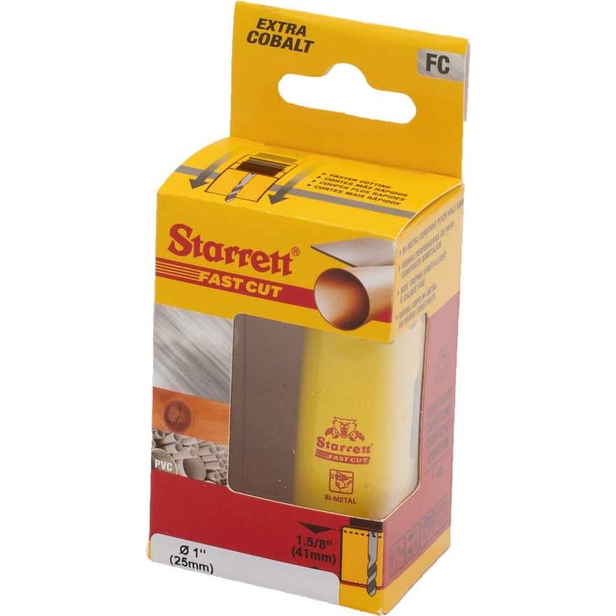 Sierra de Agujero Starrett FCH0100-G 2.54 cm HSS para Metal y Madera