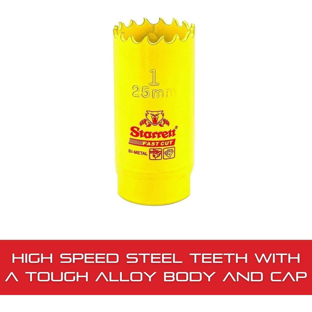 Sierra de Agujero Starrett FCH0100-G 2.54 cm HSS para Metal y Madera