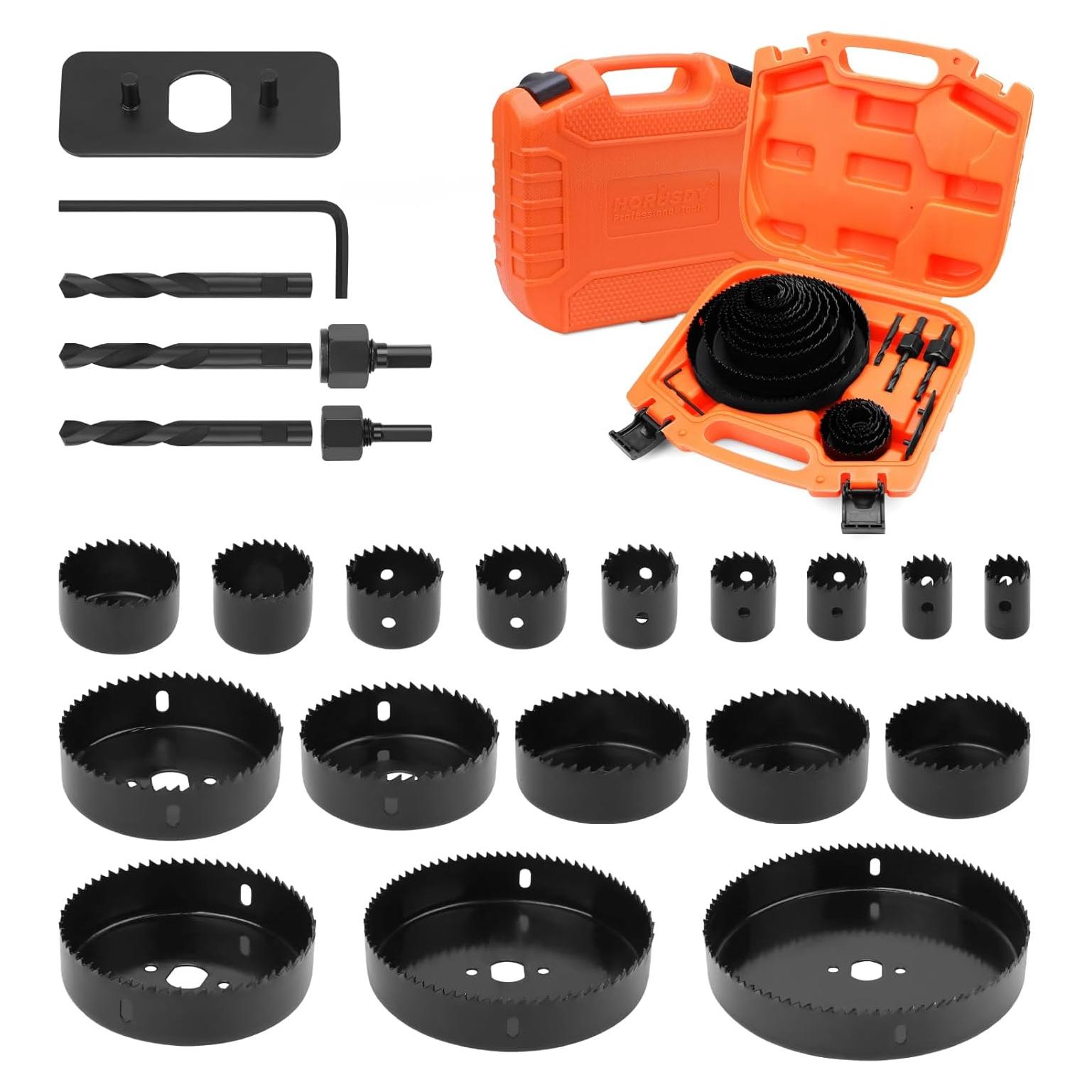 Kit de Sierras de Corona 24PCS HORUSDY 19-152mm para Madera
