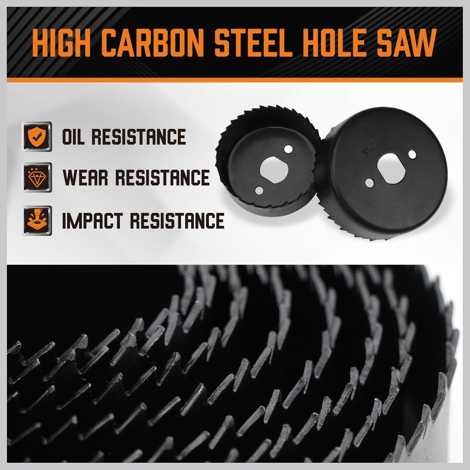 Kit de Sierras de Corona 24PCS HORUSDY 19-152mm para Madera