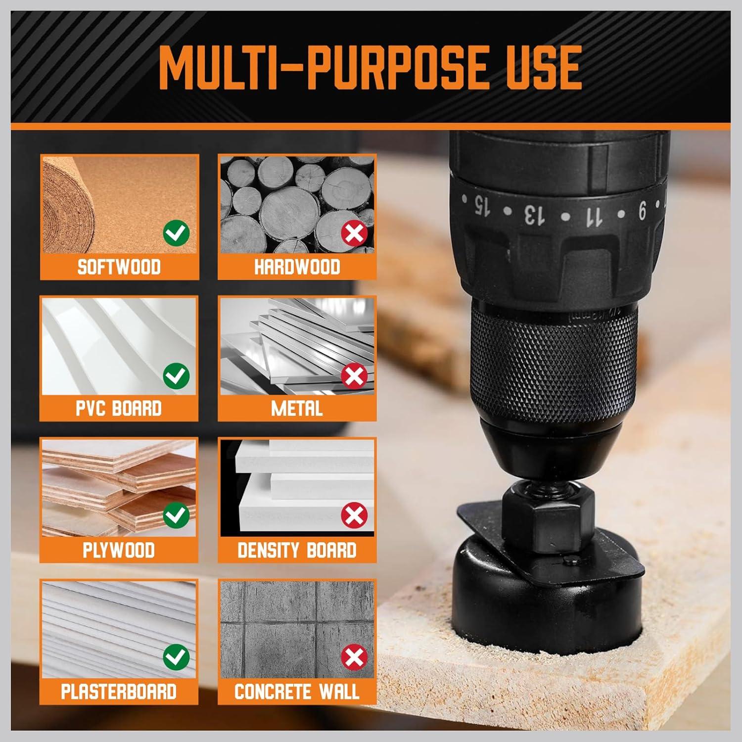 Kit de Sierras de Corona 24PCS HORUSDY 19-152mm para Madera