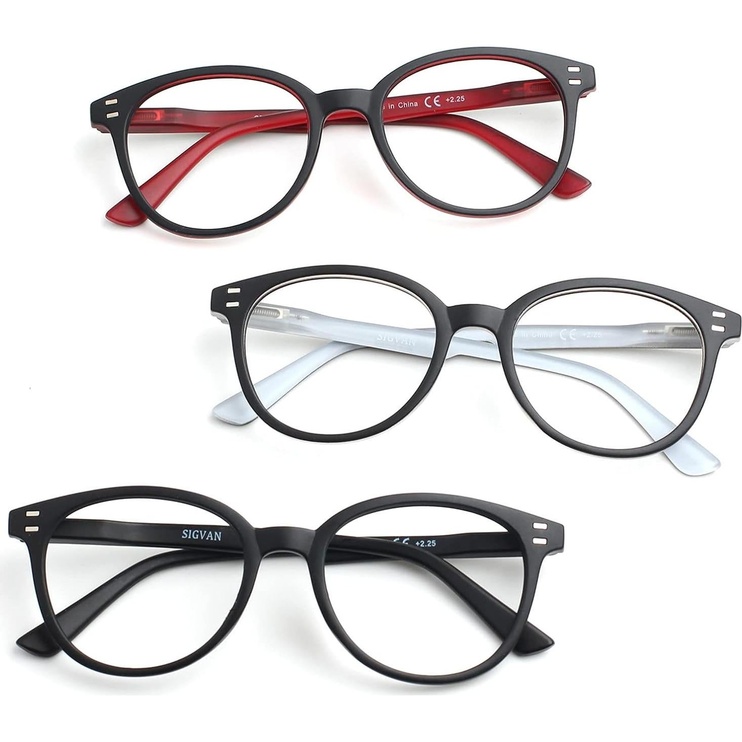 Paquete de 3 Gafas de Lectura SIGVAN Multicolor 0.75x Unisex