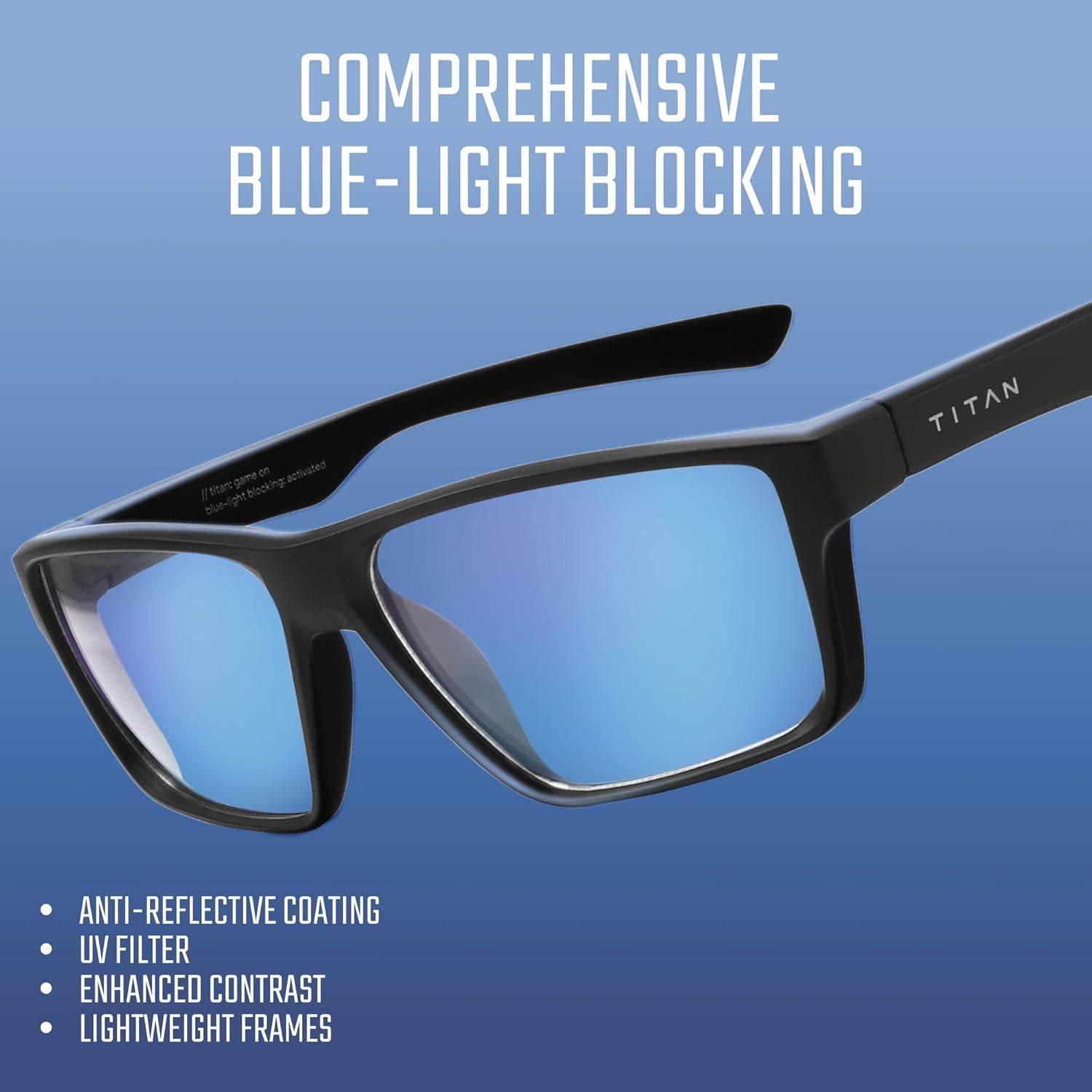 Gafas de computadora Titan Ultimate - Bloqueo luz azul UV400