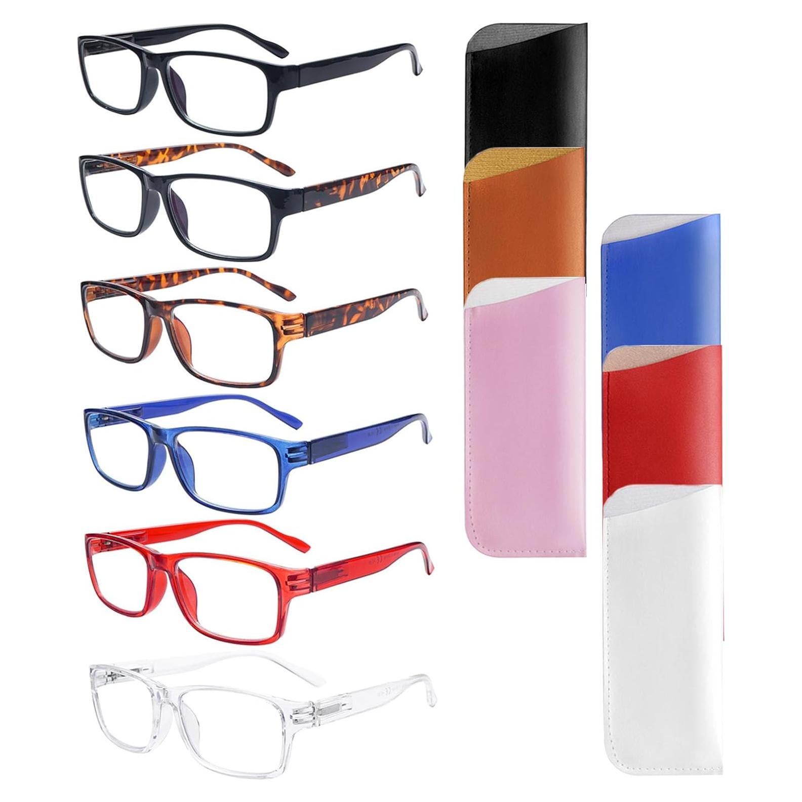 Paquete de 6 Gafas de Lectura BONCAMOR con Bloqueo Luz Azul