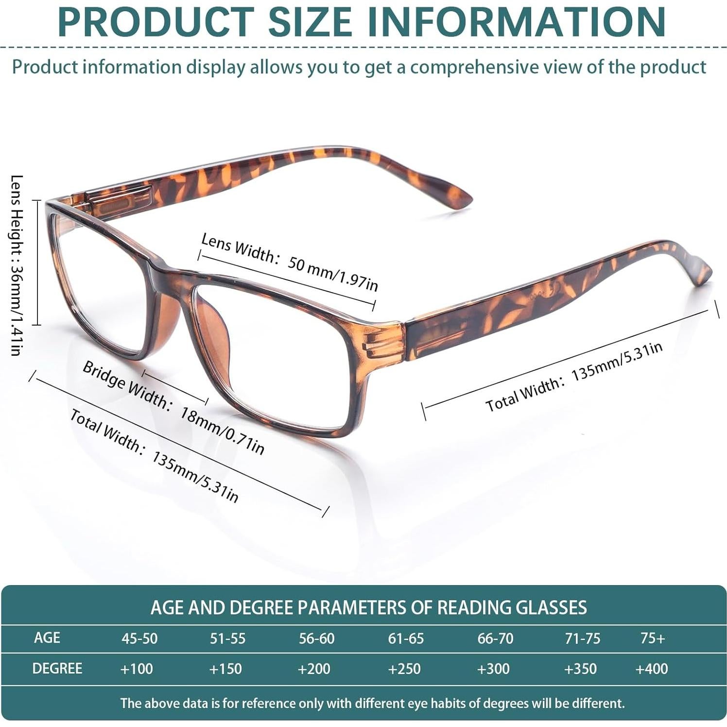 Paquete de 6 Gafas de Lectura BONCAMOR con Bloqueo Luz Azul