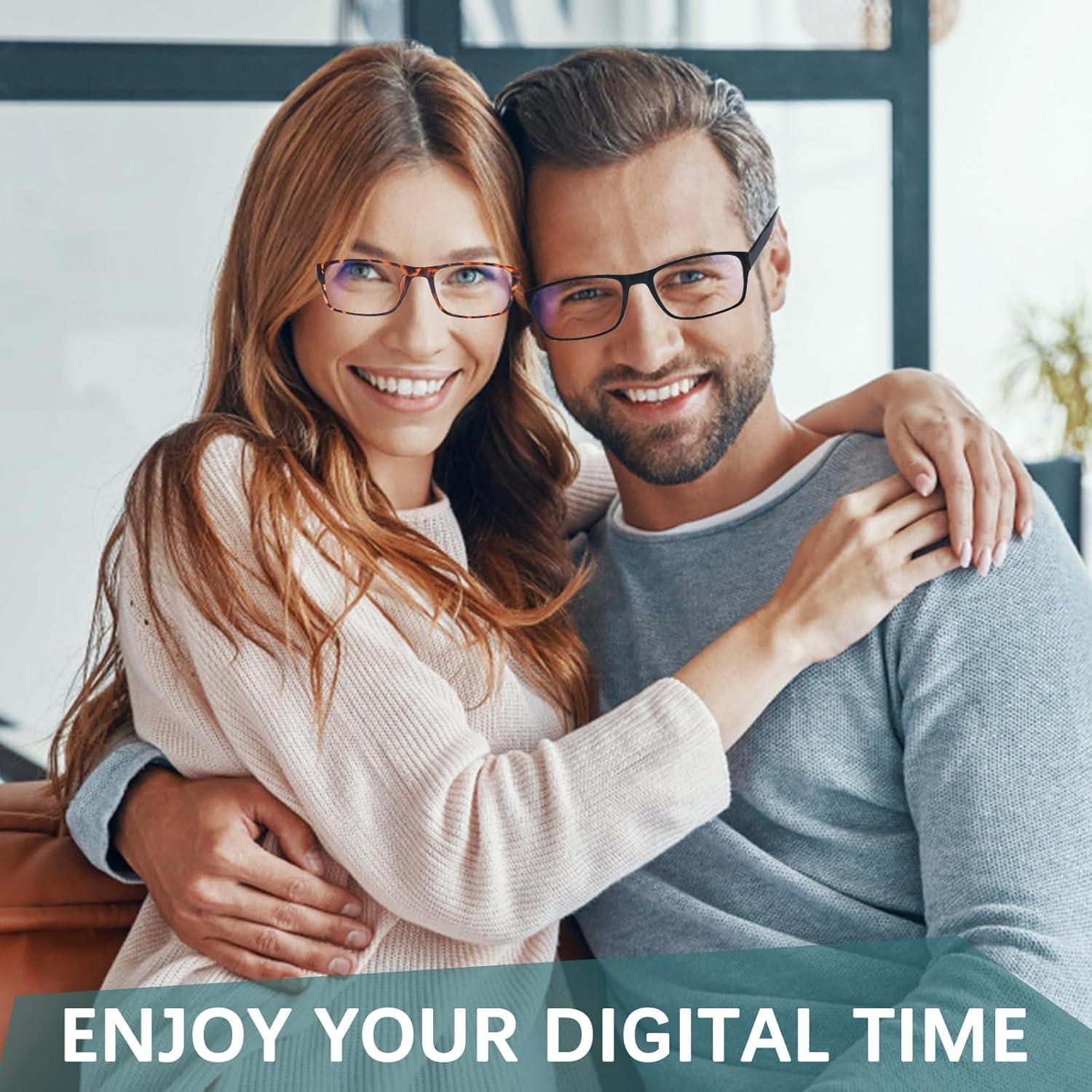 Paquete de 6 Gafas de Lectura BONCAMOR con Bloqueo Luz Azul