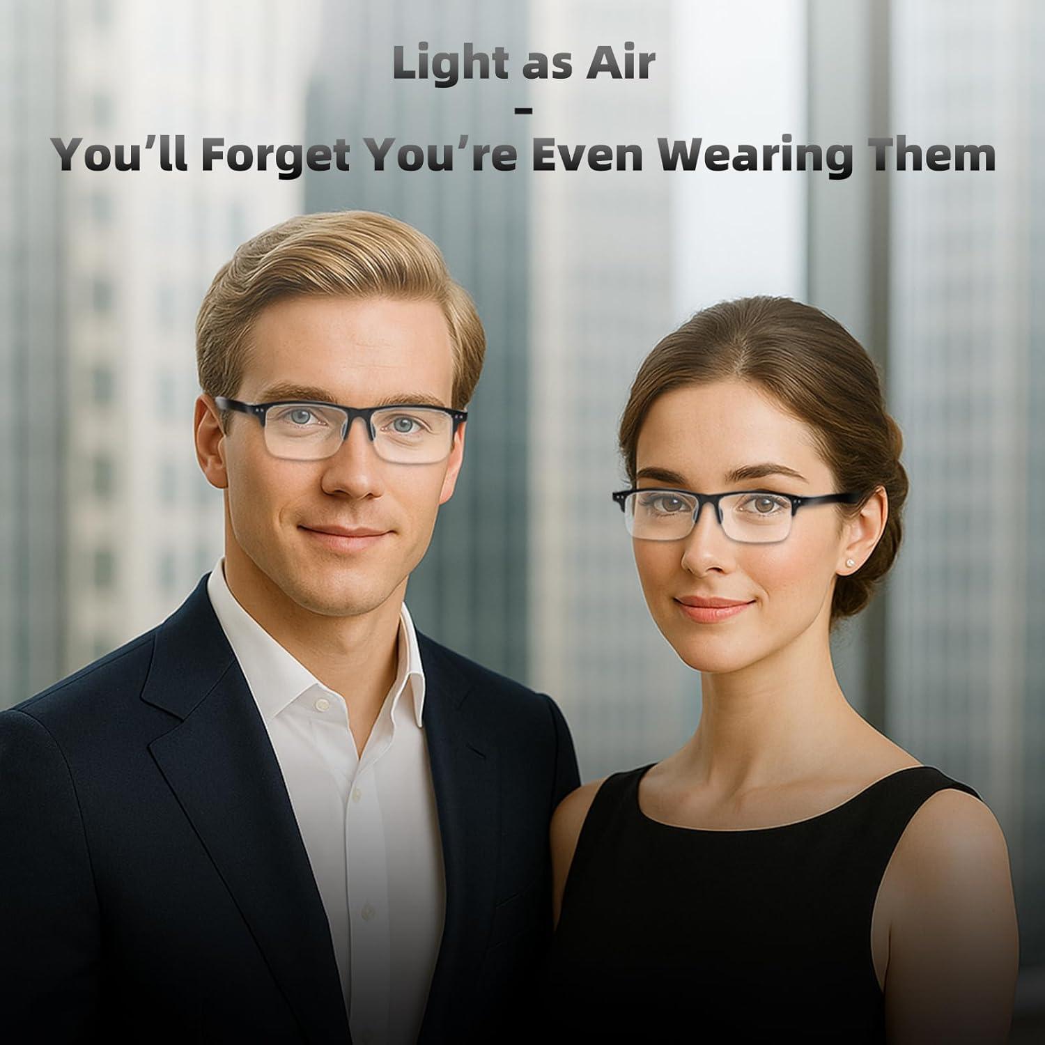 Paquete de 8 gafas de lectura TR90 1.5x con bloqueo luz azul