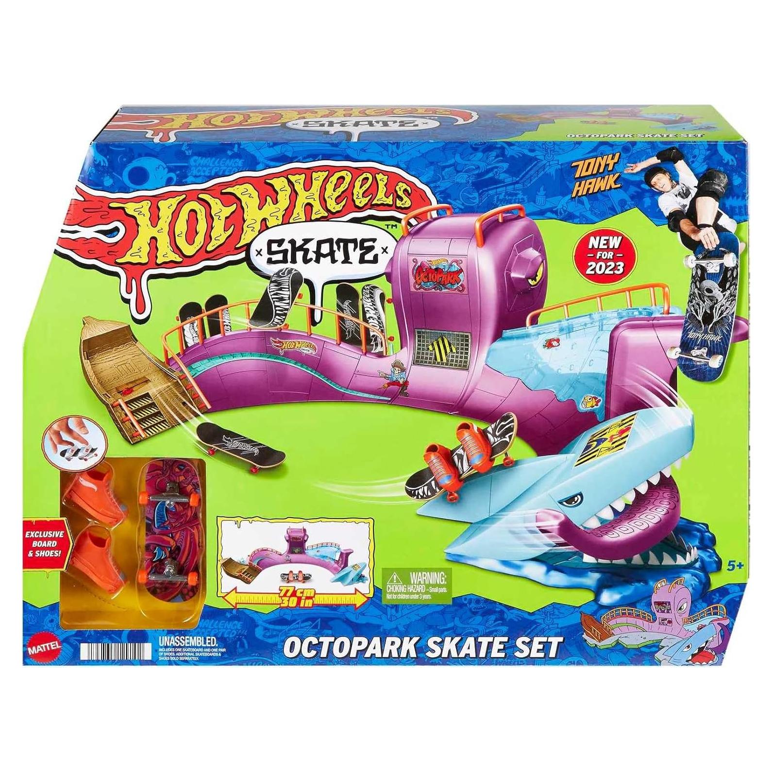 Juego de Patinaje Hot Wheels Skate Octopus con Patineta y Zapatillas