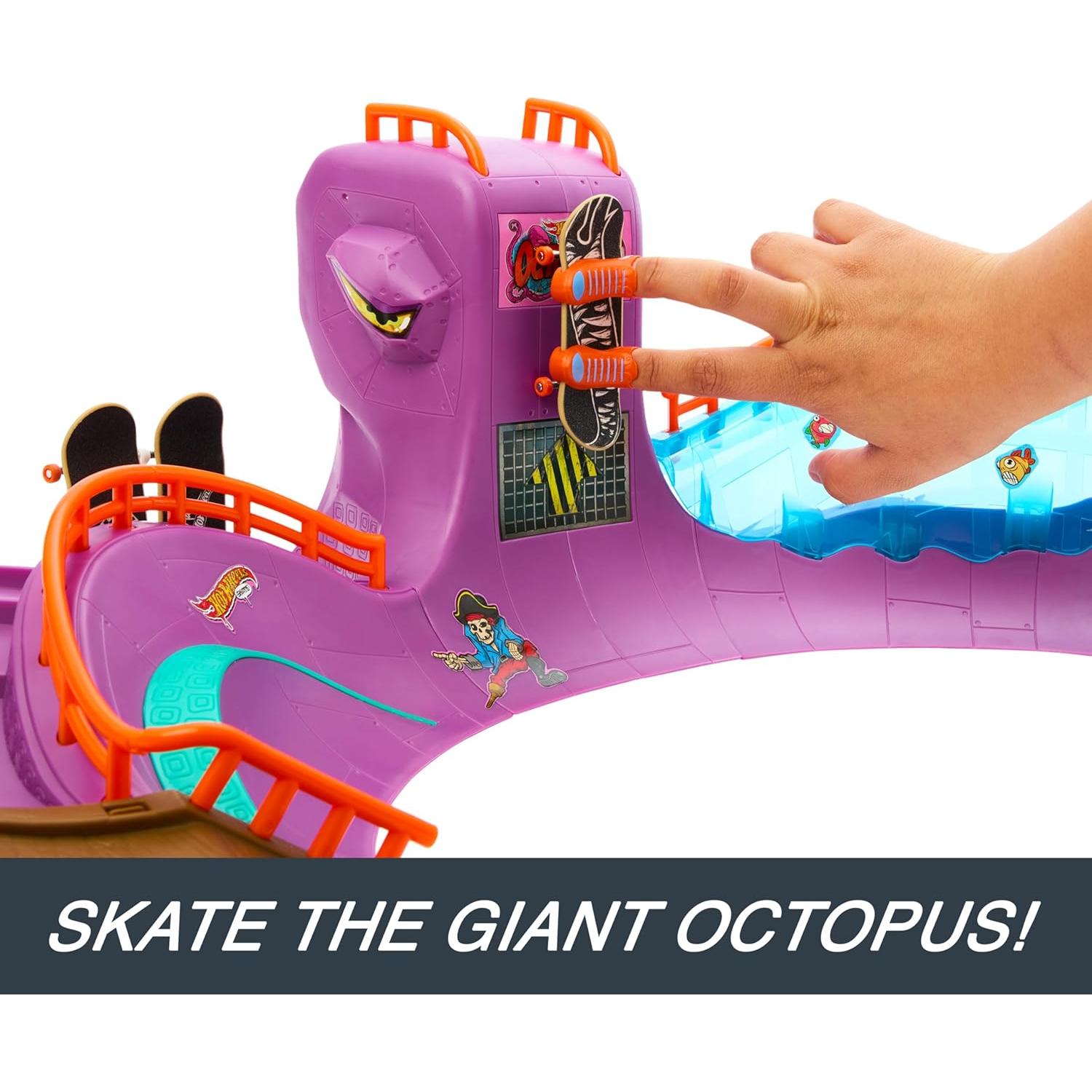Juego de Patinaje Hot Wheels Skate Octopus con Patineta y Zapatillas