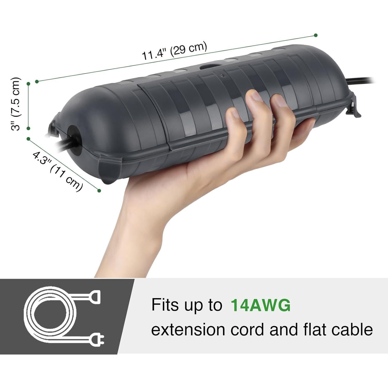 Cubierta de Seguridad Impermeable Flemoon para Enchufes Exteriores