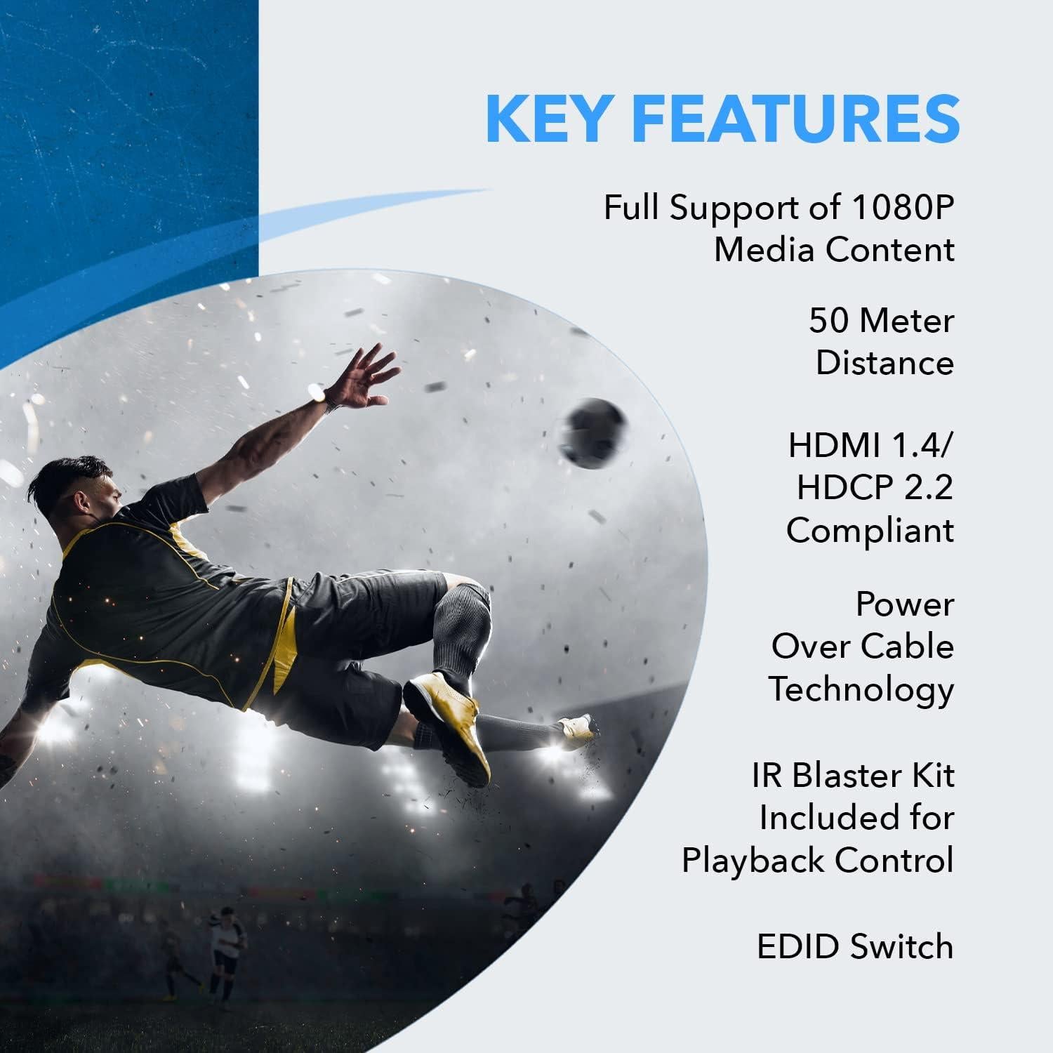 Extensor HDMI OREI EX-170C 4K sobre Ethernet hasta 50m