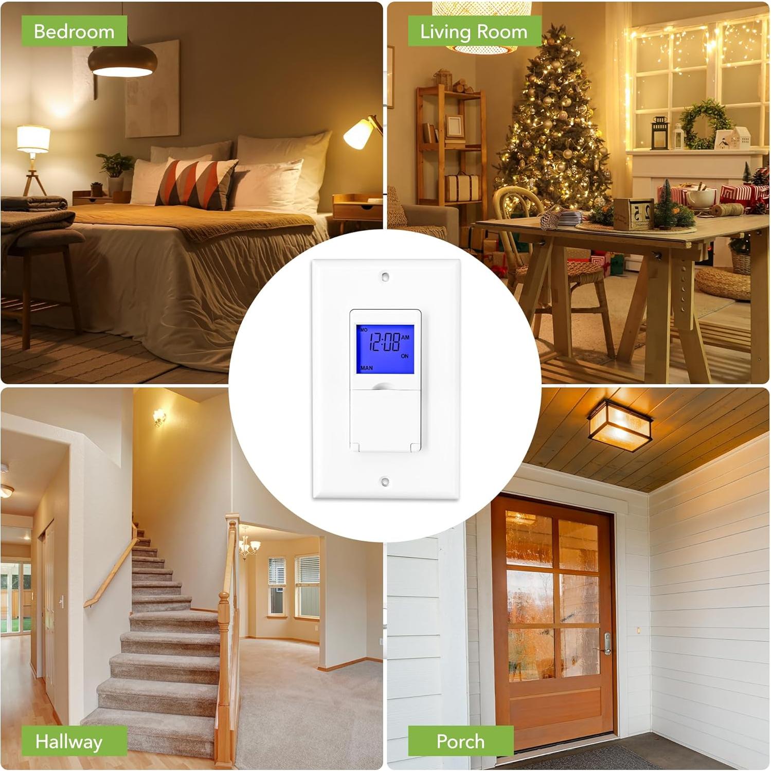 Interruptor Temporizador Astronómico BN-LINK 7 Días Blanco