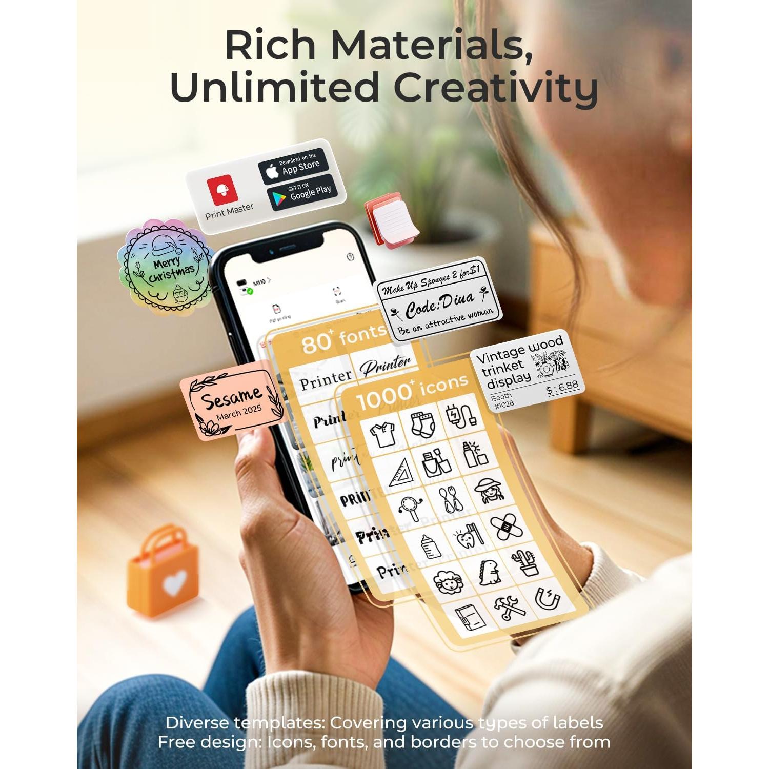 Impresora de Etiquetas Phomemo M110 Bluetooth 40x30mm Negra