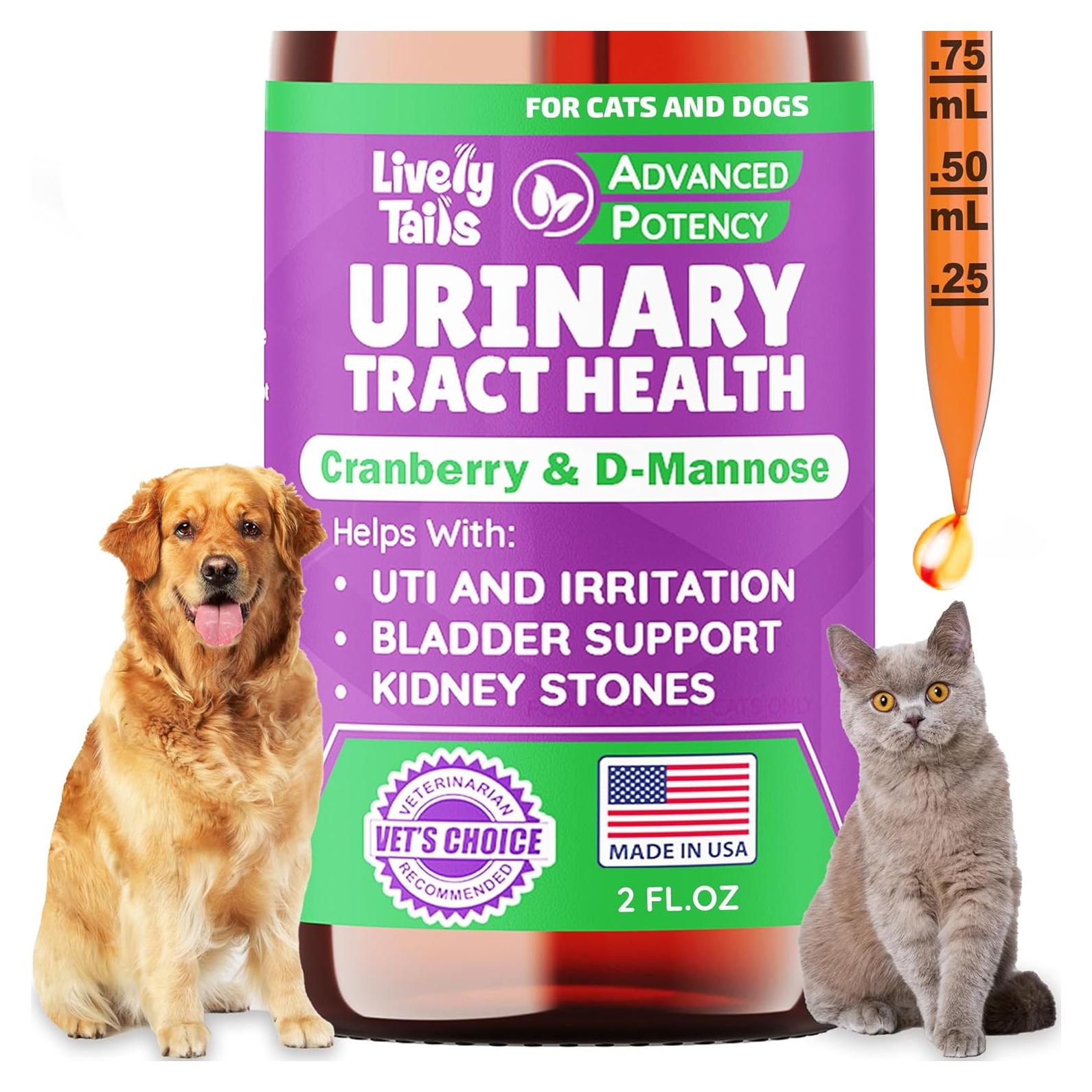 Tratamiento Natural UTI para Perros y Gatos Lively Tails 59 ml