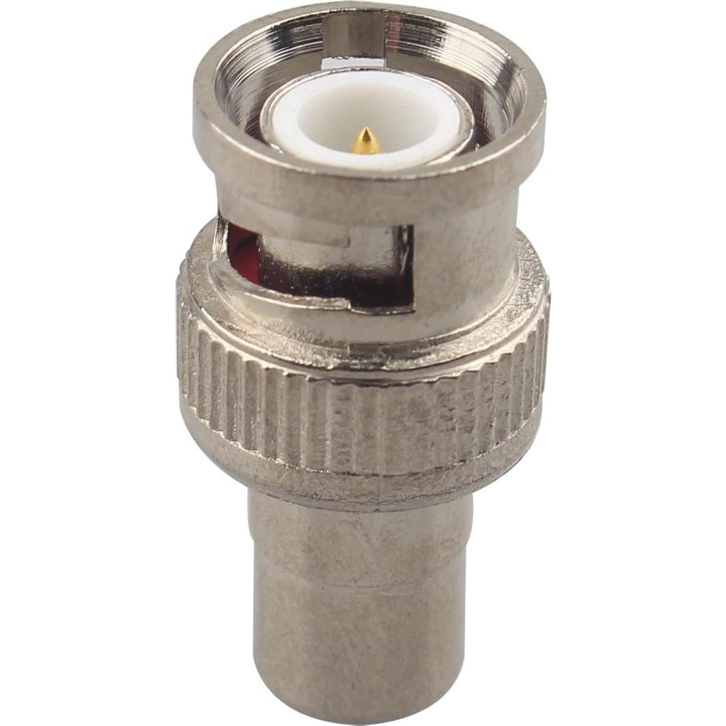 6 Adaptadores Coaxiales BNC Macho a RCA Hembra Futheda