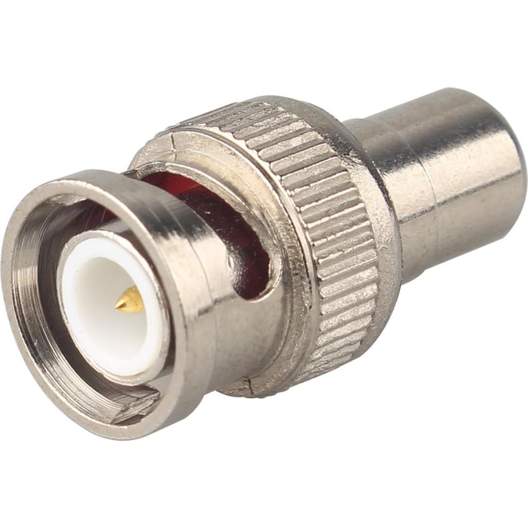 6 Adaptadores Coaxiales BNC Macho a RCA Hembra Futheda