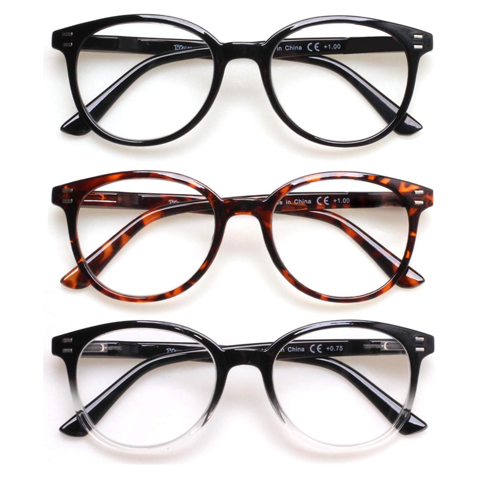 Paquete de 3 Gafas de Lectura SIGVAN Unisex 1.25x Estilosas