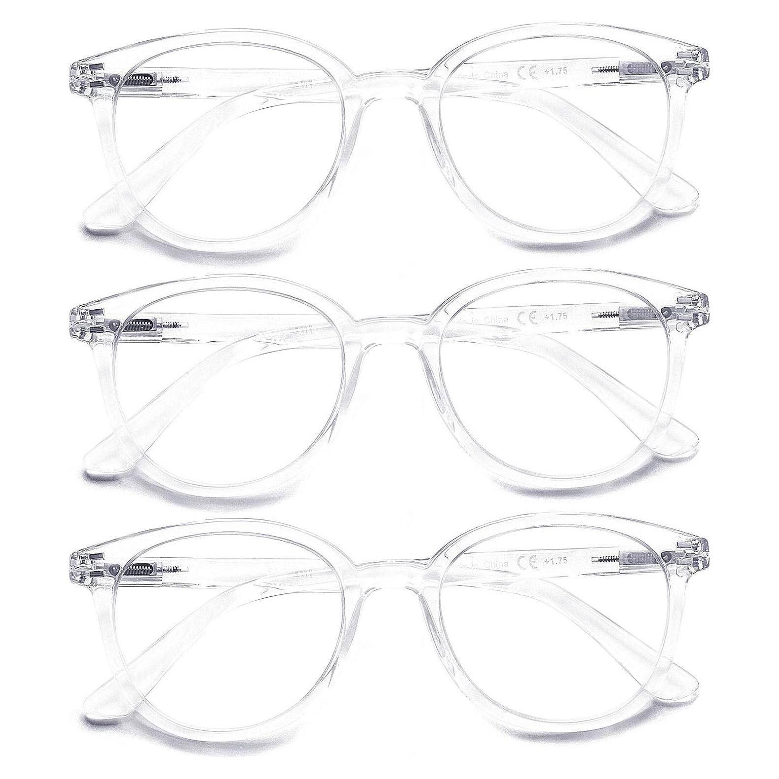 Paquete de 3 Gafas de Lectura Unisex SIGVAN 0.75x Transparentes