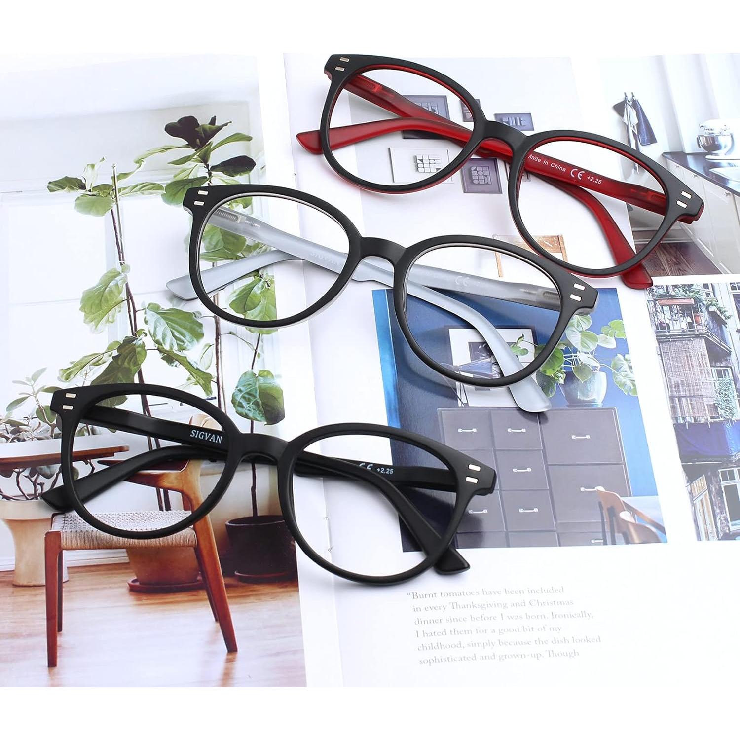 Paquete de 3 Gafas de Lectura SIGVAN Multicolor 2.0x Unisex