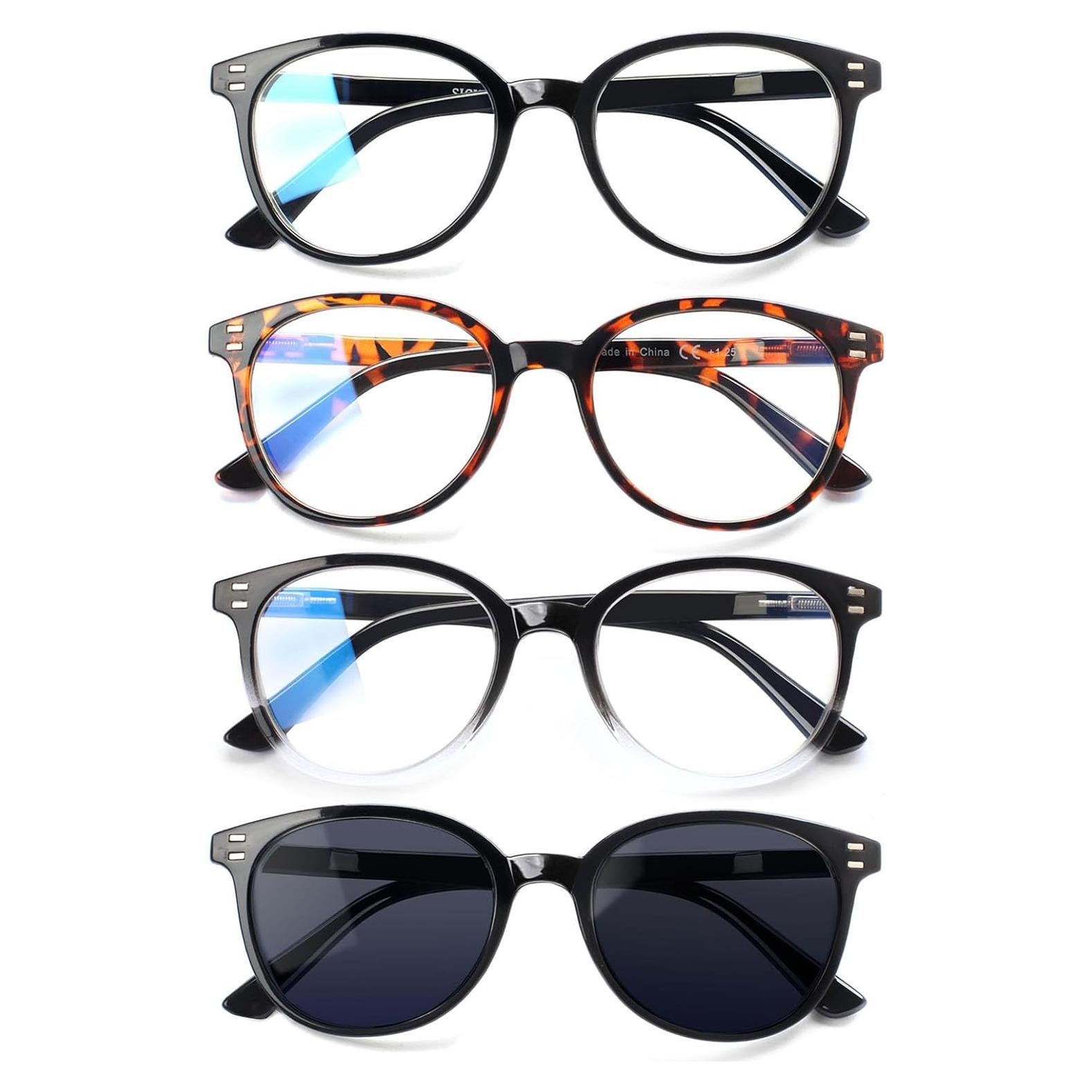 Paquete de 4 Gafas de Lectura SIGVAN Unisex 2.00x Anti Luz Azul