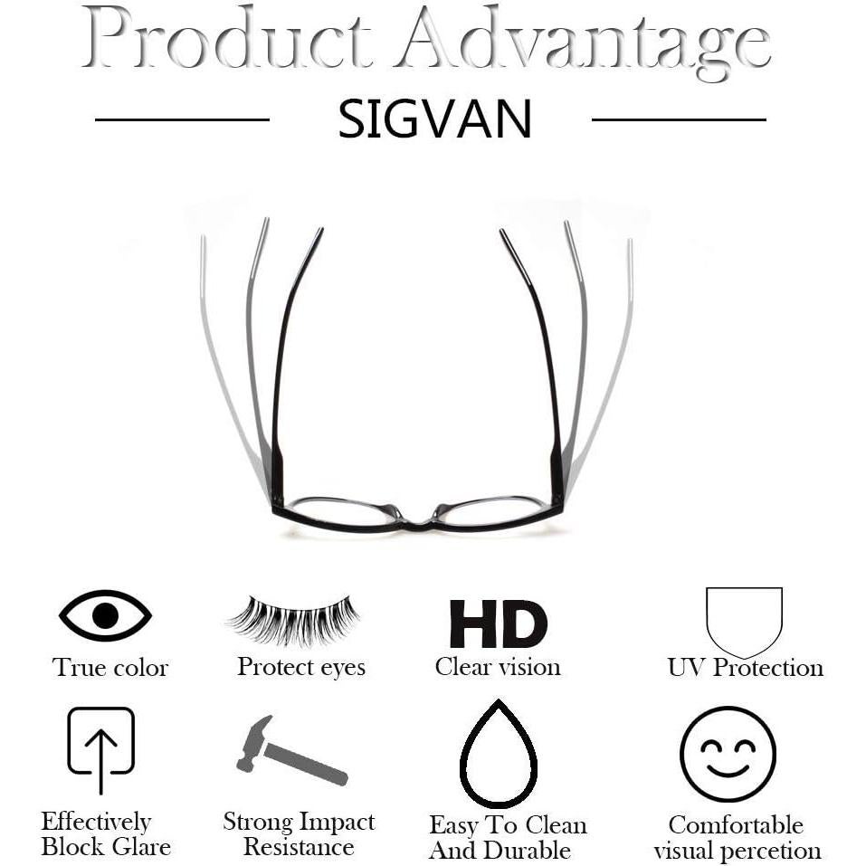 Paquete de 3 Gafas de Lectura SIGVAN 3.5x Unisex Estilosas