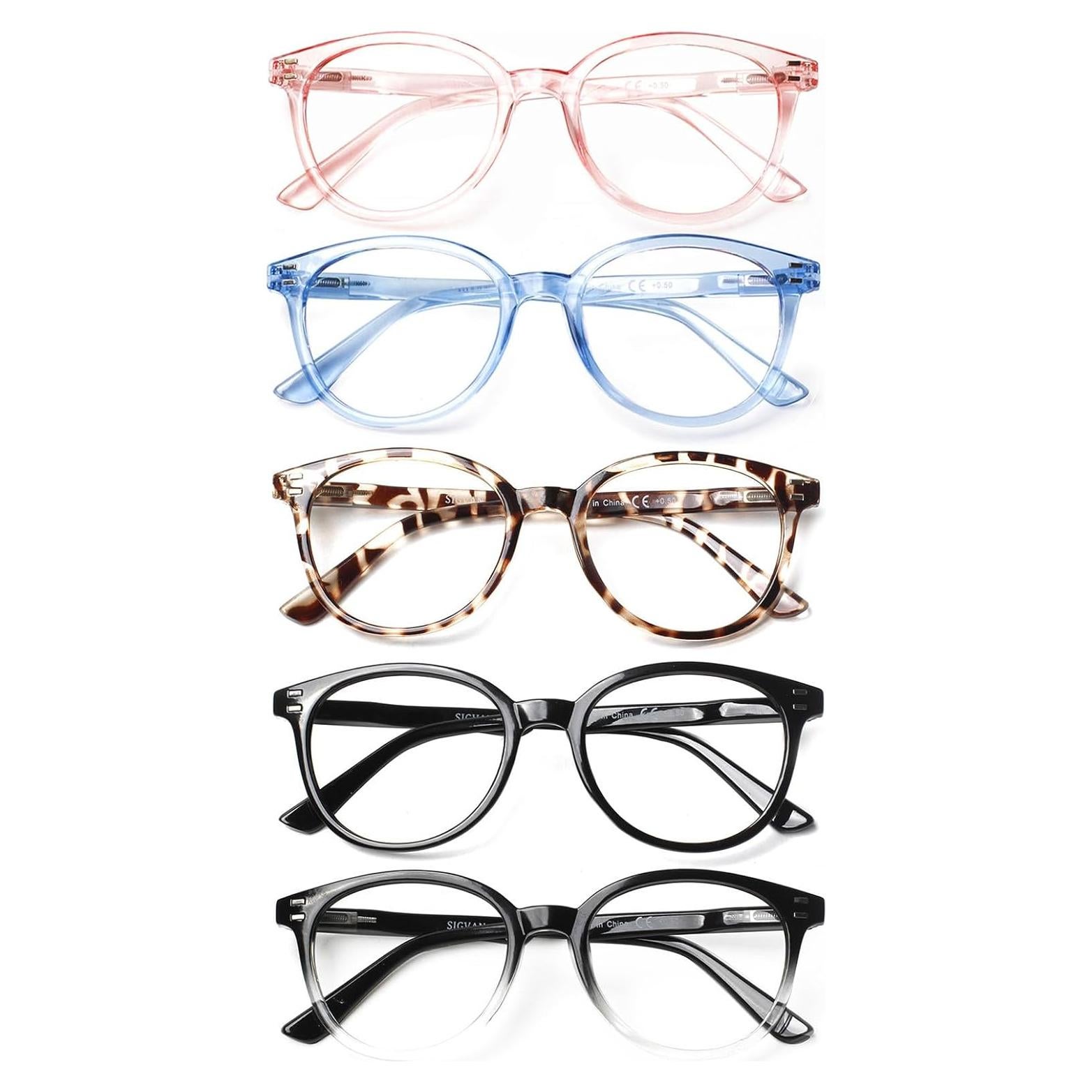 Paquete de 5 Gafas de Lectura SIGVAN 4.0x Unisex Estilosas