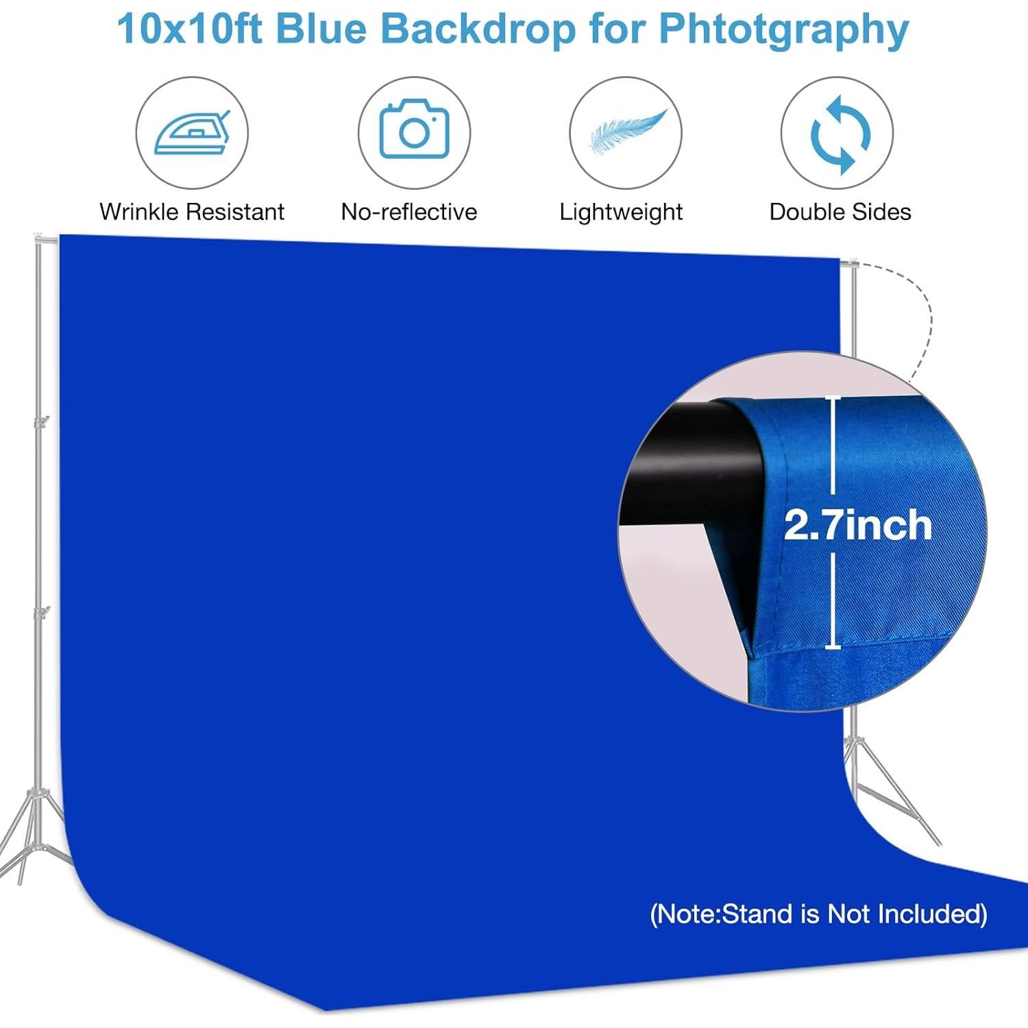 Fondo de Pantalla Azul Real Aimosen 3x3m para Fotografía