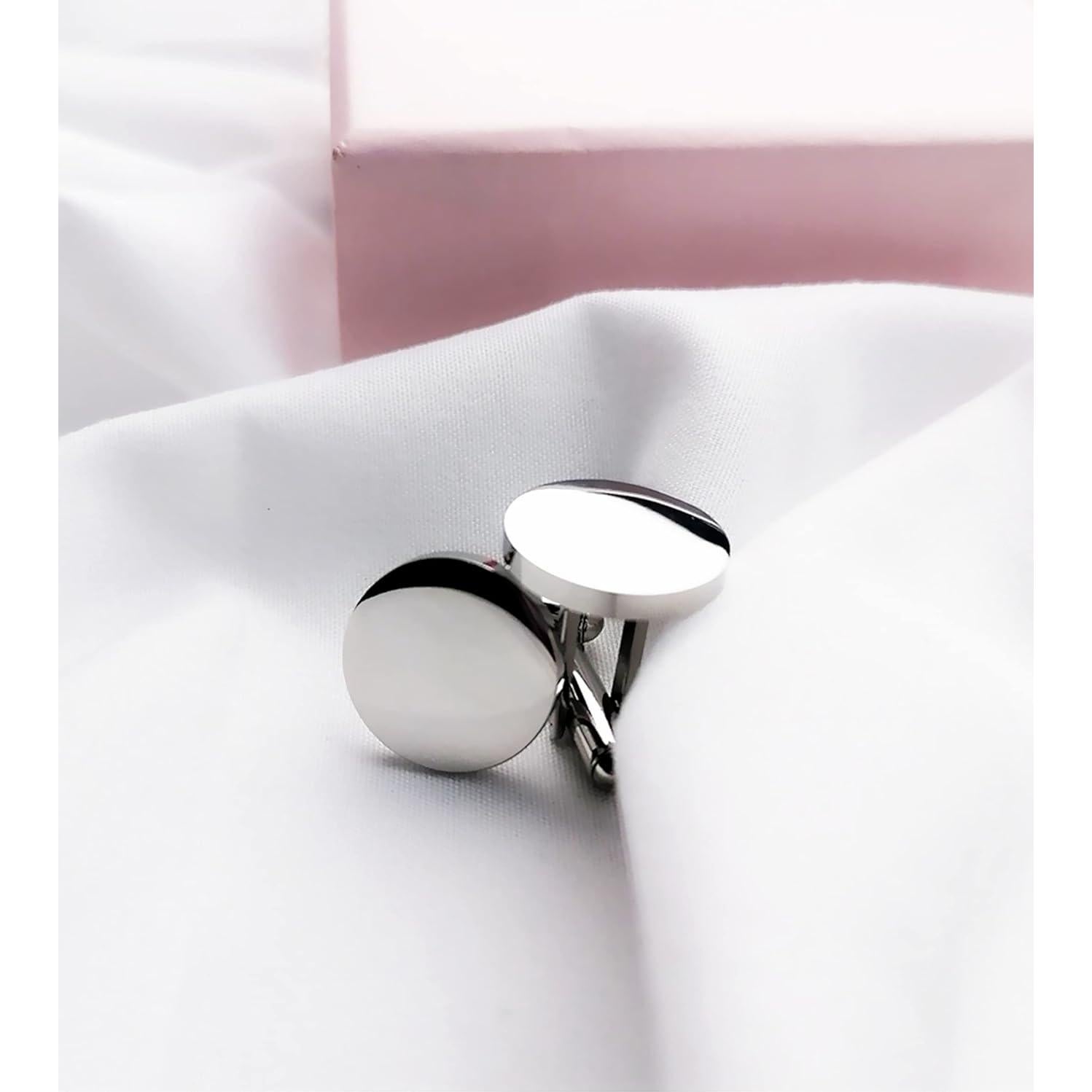 Juego de Gemelos y Clip de Corbata Kooer T-Rex Plateado