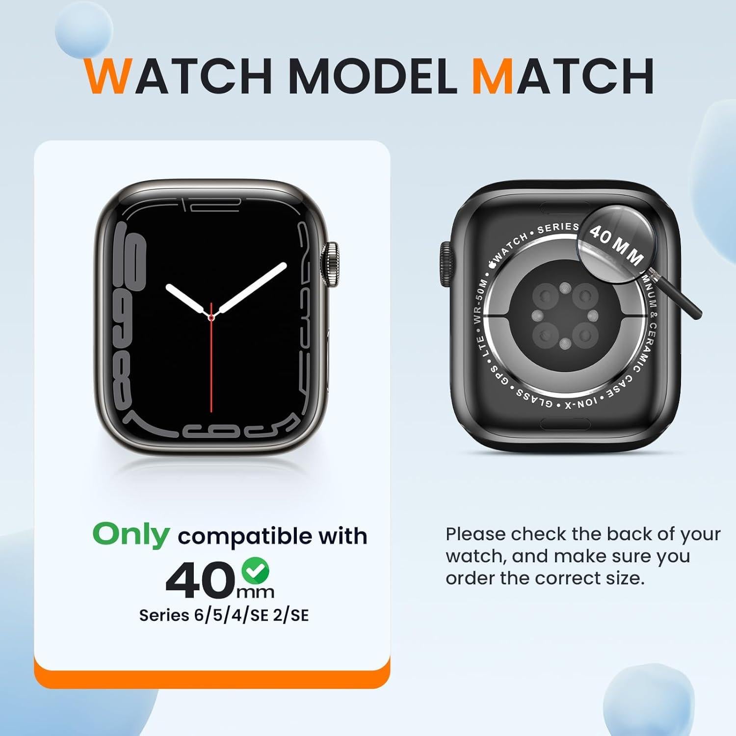 Funda Bumper Goton para Apple Watch 40mm SE2/SE/6/5/4 - 2 Pack