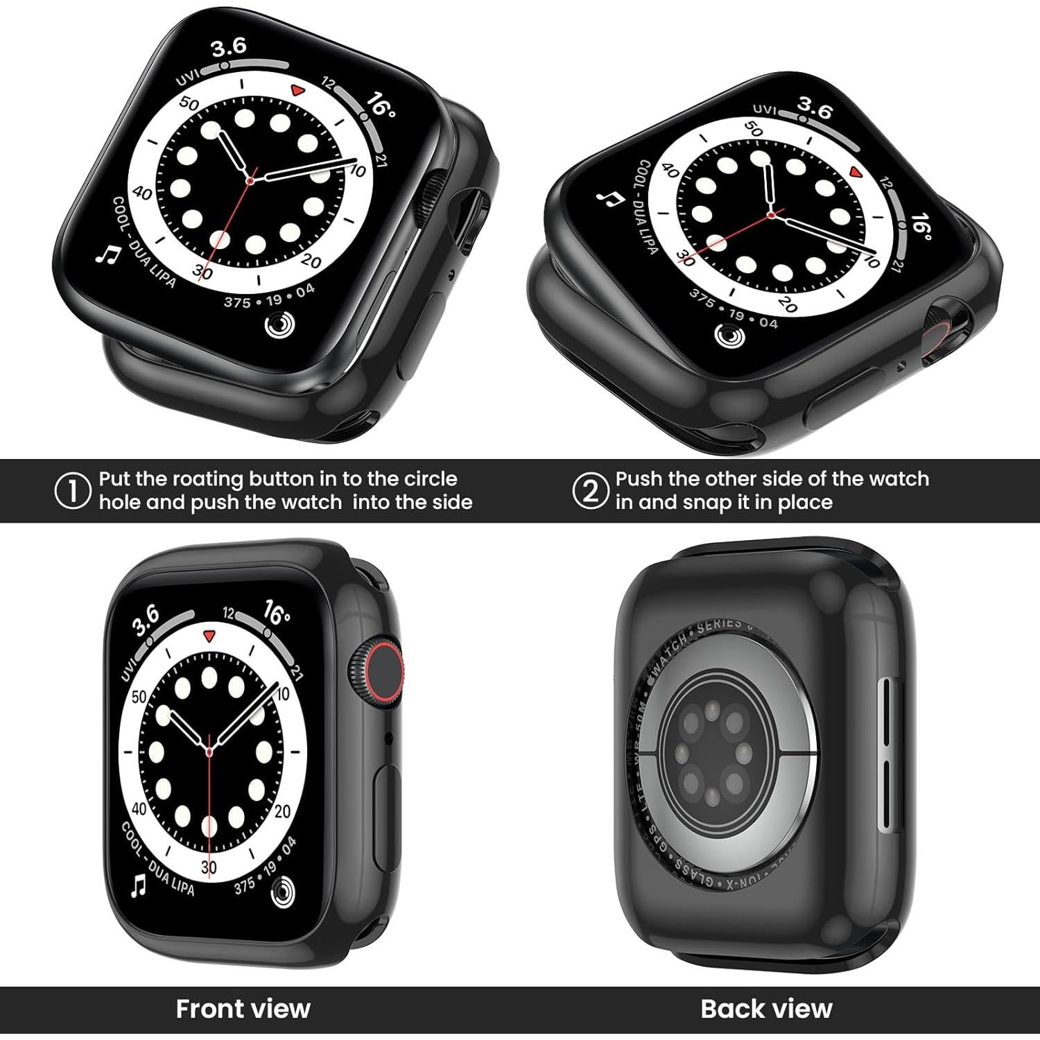 Funda Bumper Goton para Apple Watch 40mm SE2/SE/6/5/4 - 2 Pack