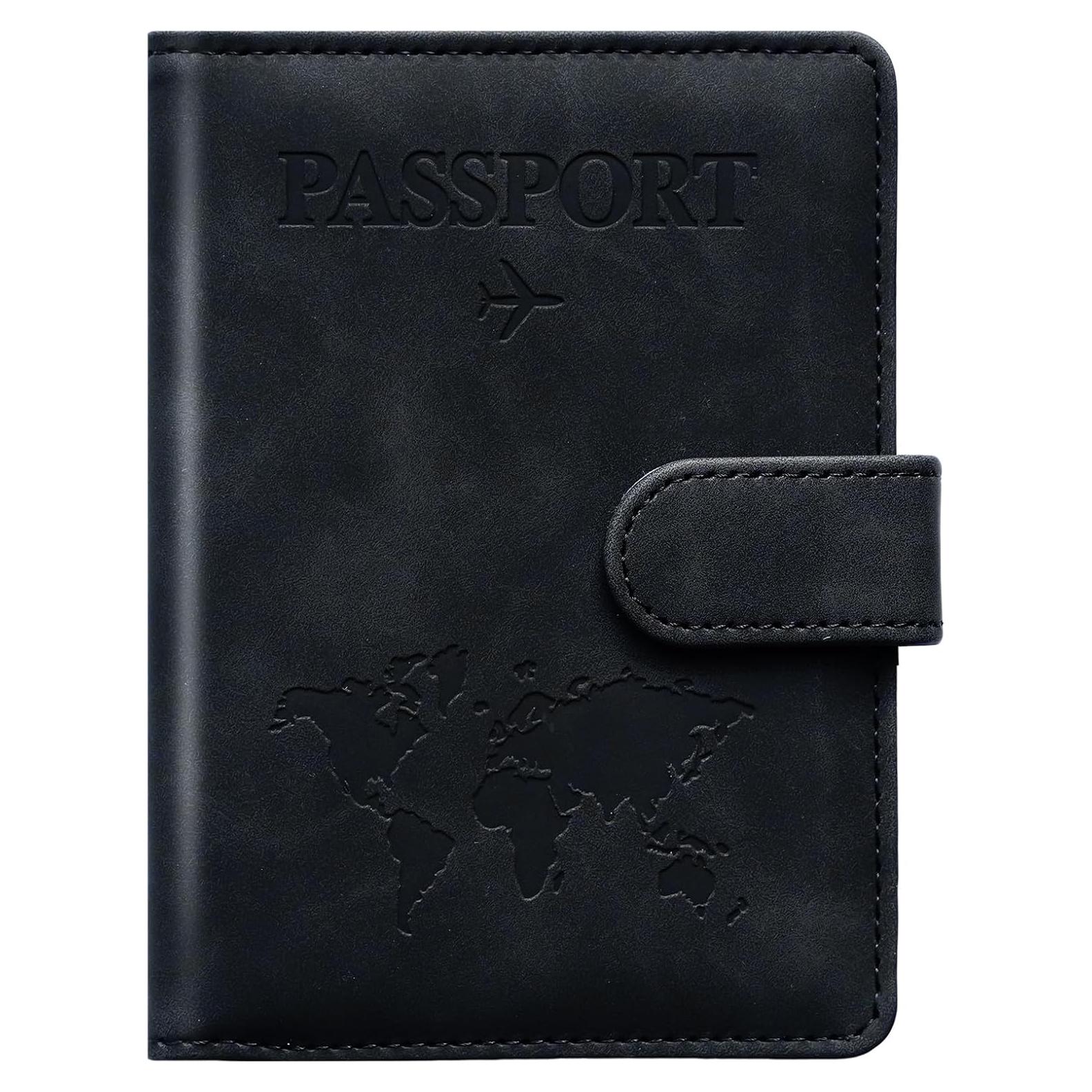 Portafolios de Pasaporte QIVANLIFE RFID Negro 15x10 cm