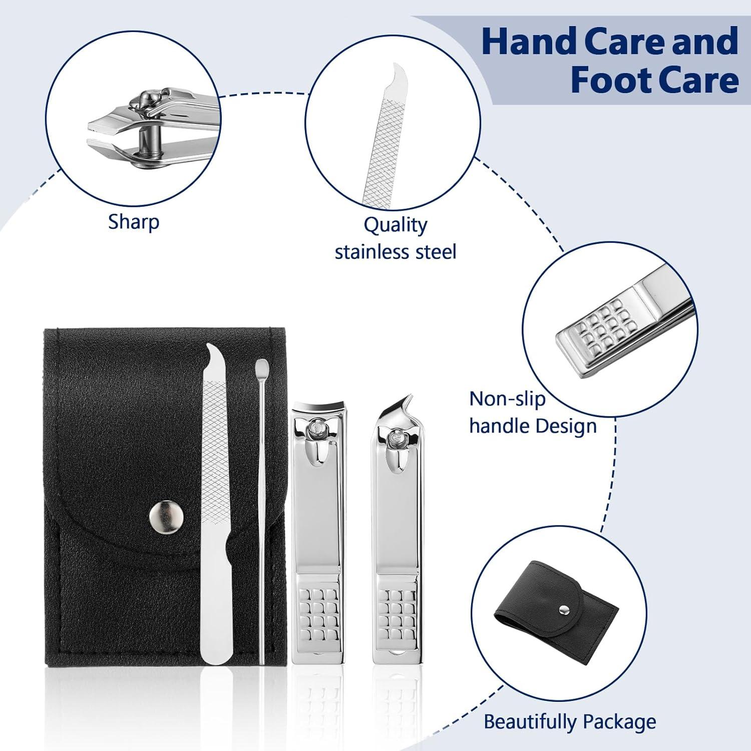 Kit de Manicura Geosar 50 Piezas Acero Inoxidable Negro