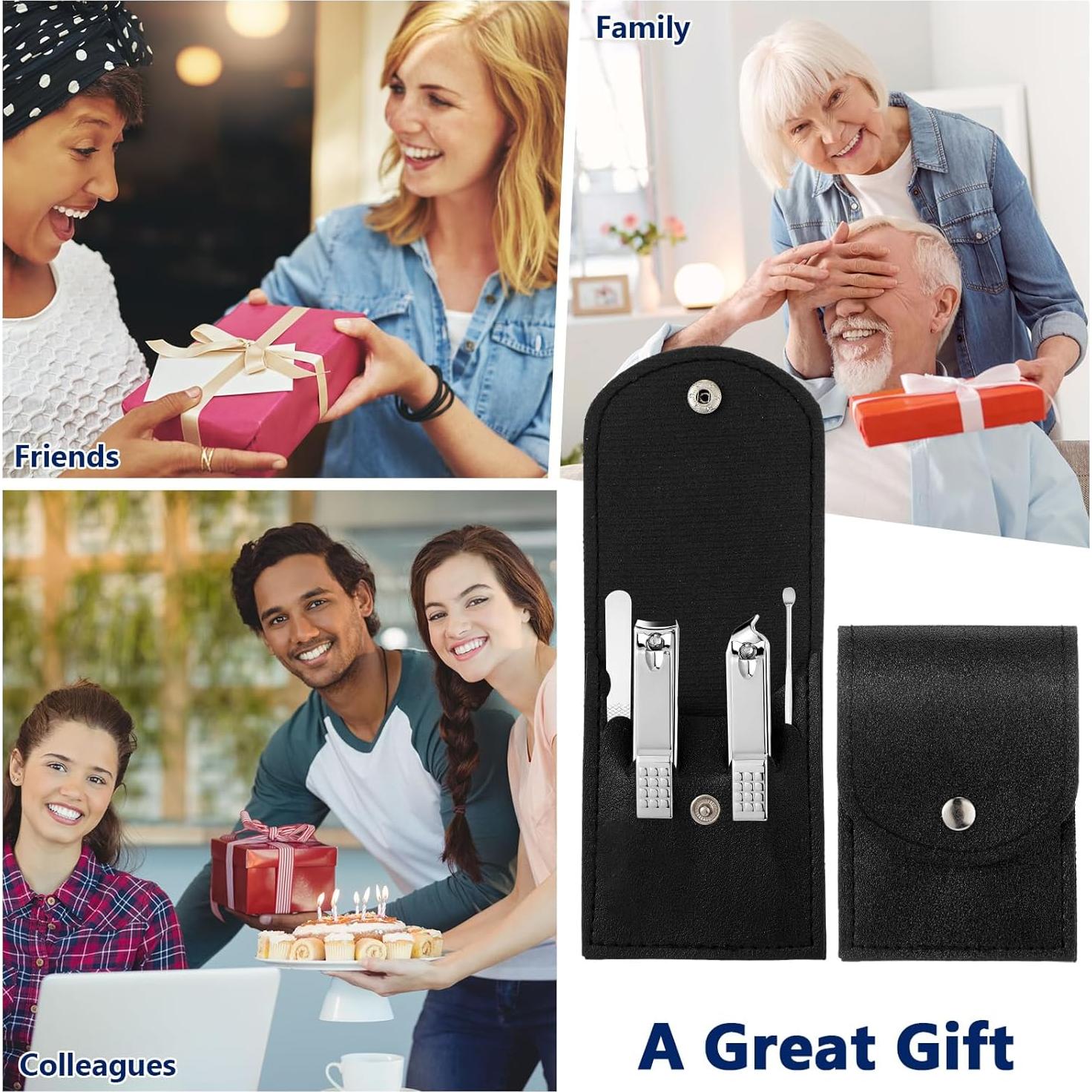 Kit de Manicura Geosar 50 Piezas Acero Inoxidable Negro