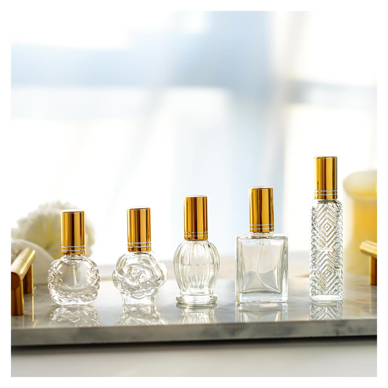 Set de 5 Botellas de Perfume de Vidrio H&D 15 ML Recargables