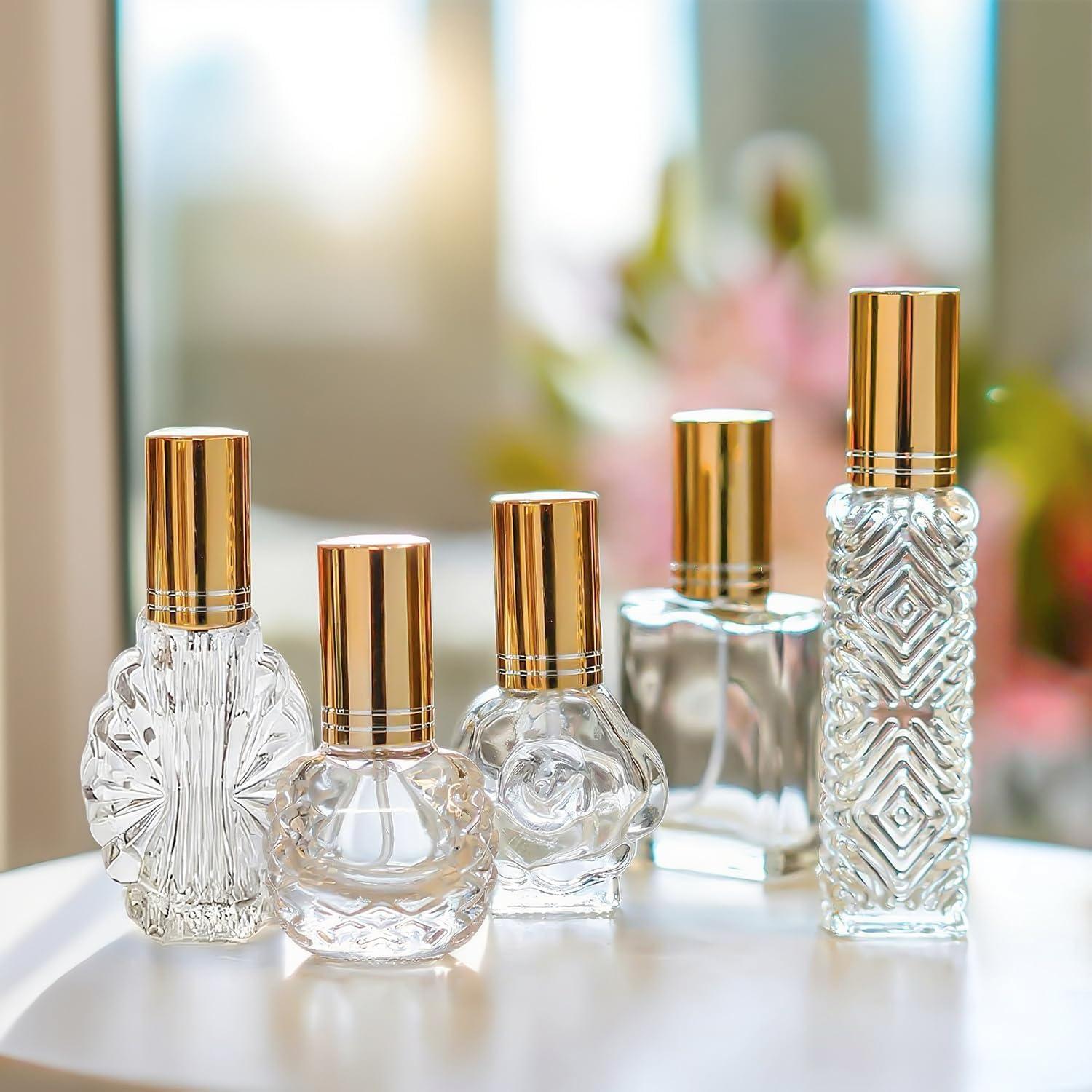 Set de 5 Botellas de Perfume de Vidrio H&D 15 ML Recargables