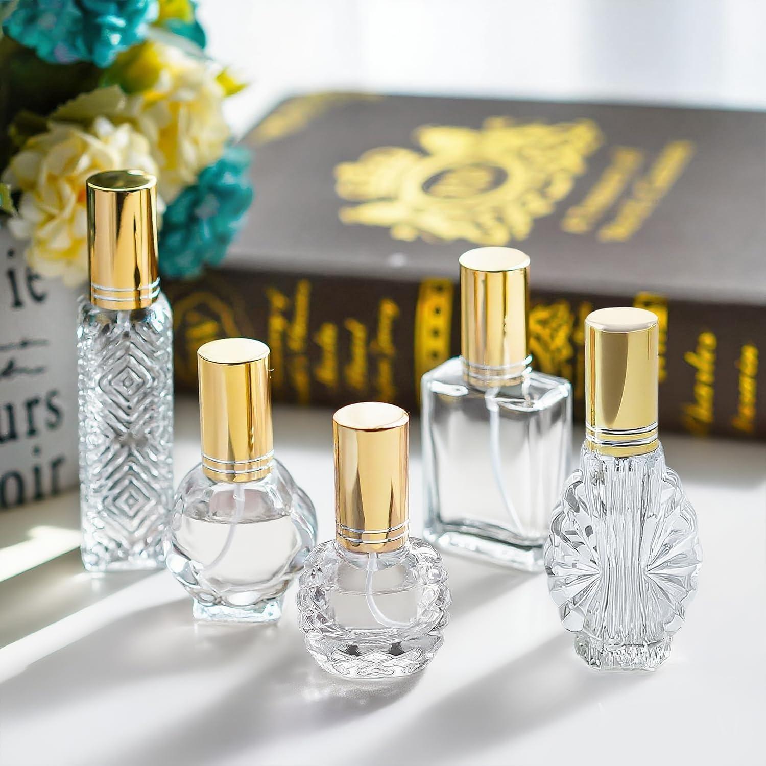 Set de 5 Botellas de Perfume de Vidrio H&D 15 ML Recargables