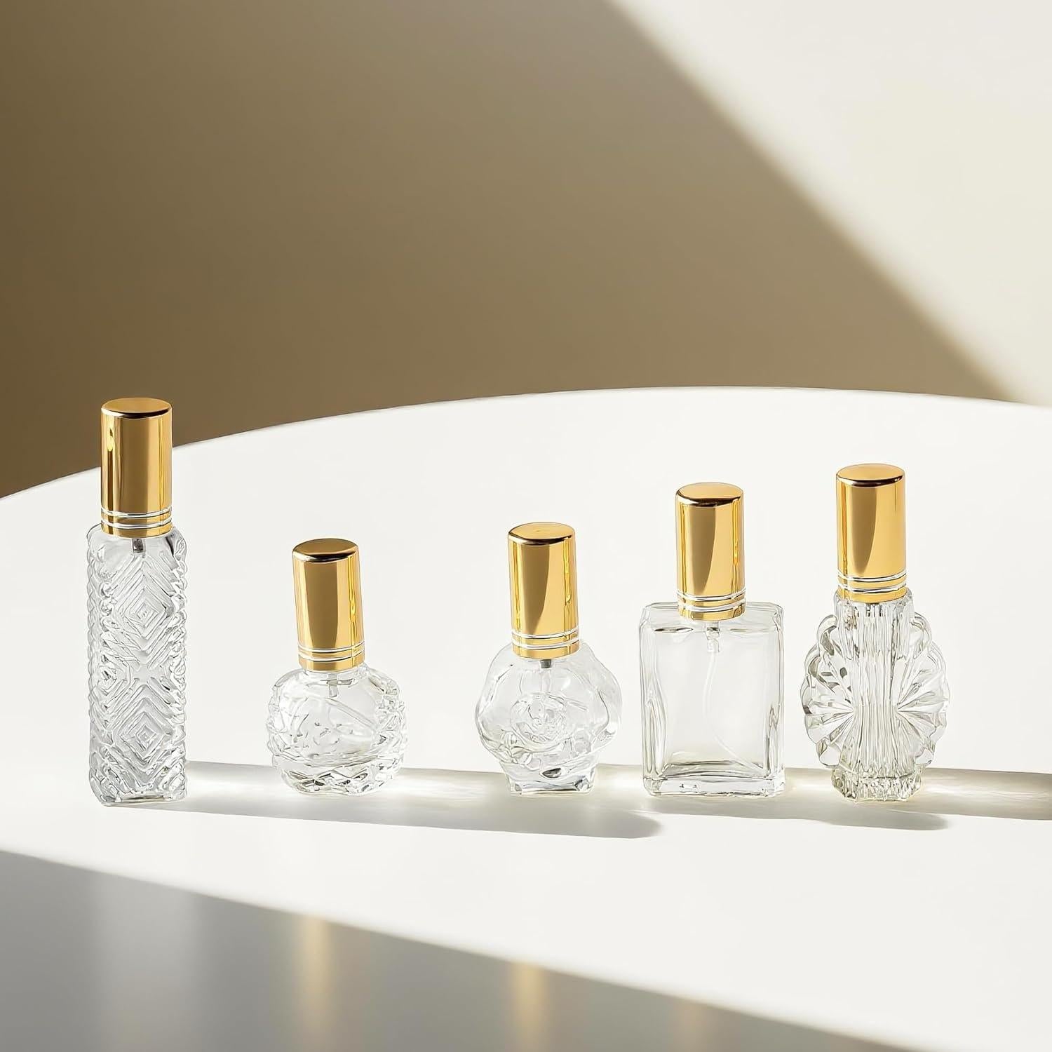 Set de 5 Botellas de Perfume de Vidrio H&D 15 ML Recargables