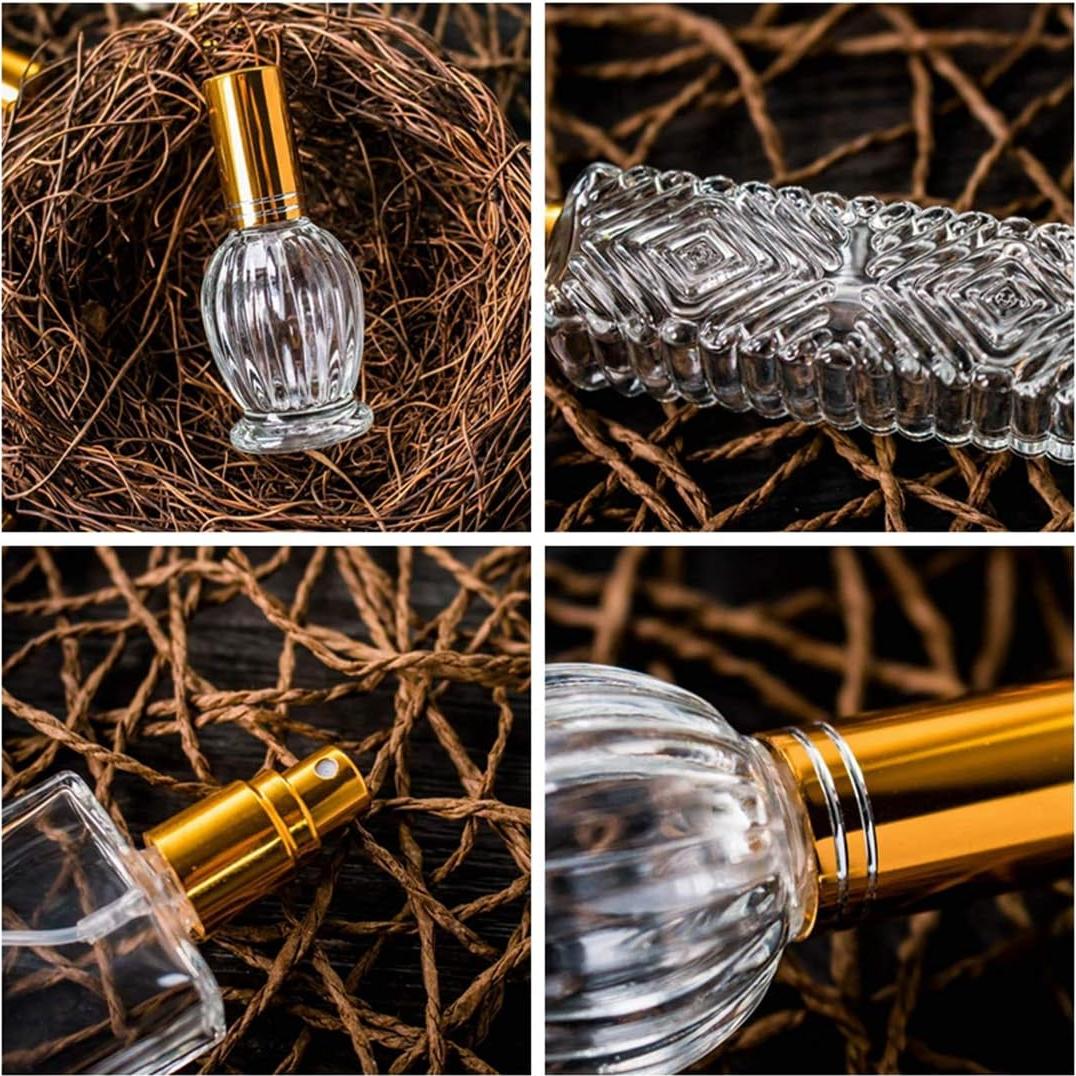 Set de 5 Botellas de Perfume de Vidrio H&D 15 ML Recargables