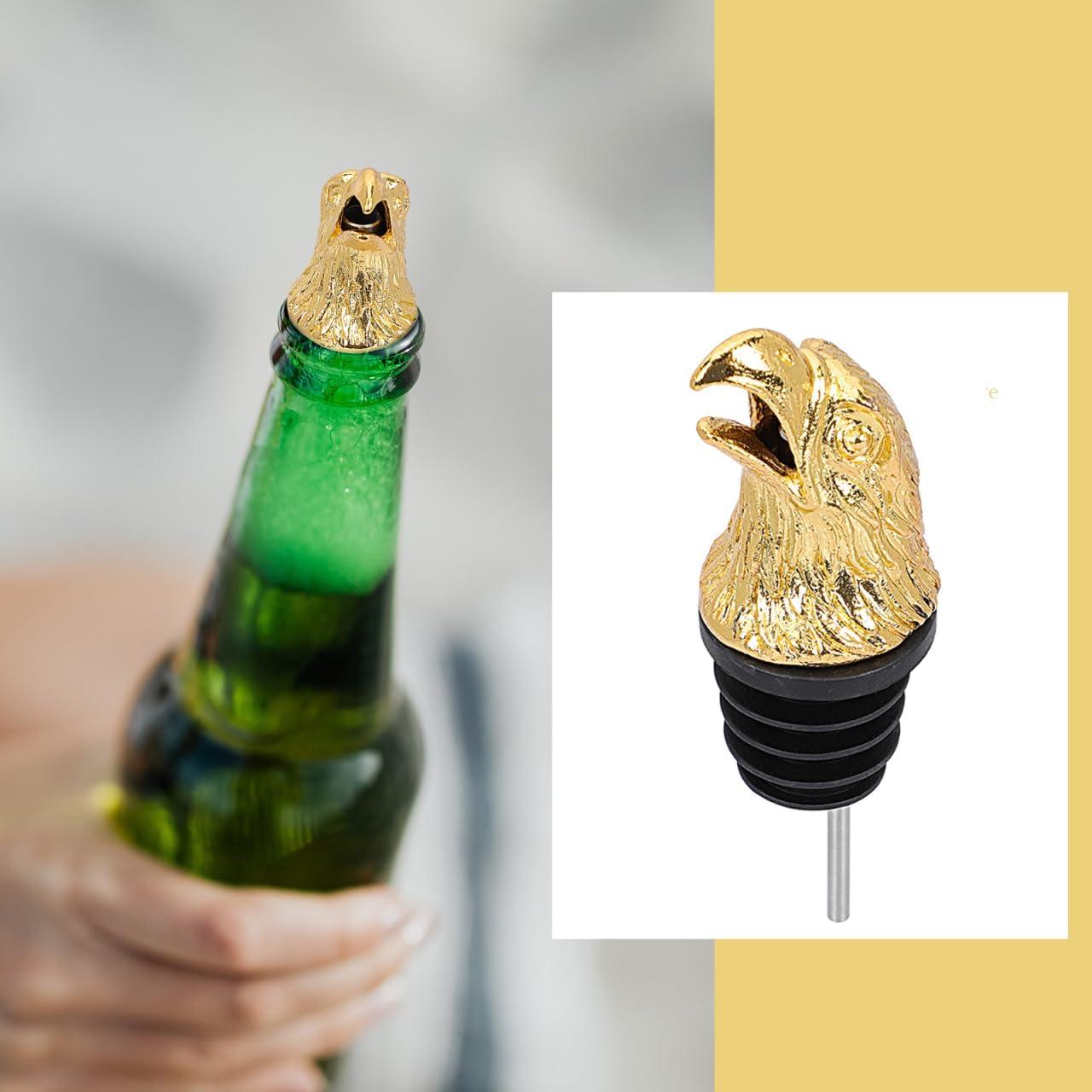 Aerador de Vino Kichvoe con Cabeza de Águila Dorado