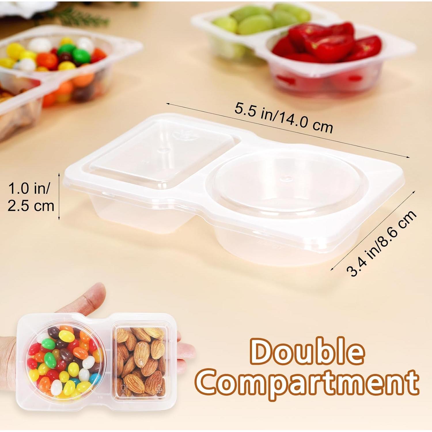 20 Sets Recipientes Reutilizables SINTENILL Doble Compartimento