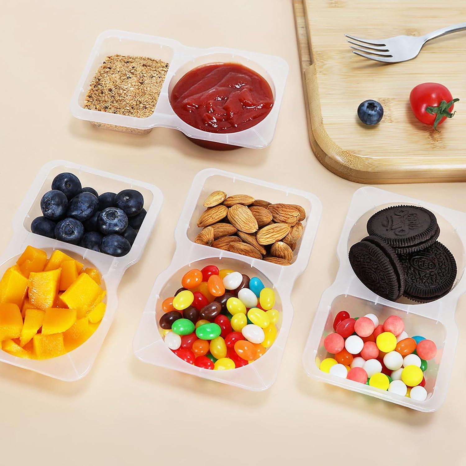 20 Sets Recipientes Reutilizables SINTENILL Doble Compartimento