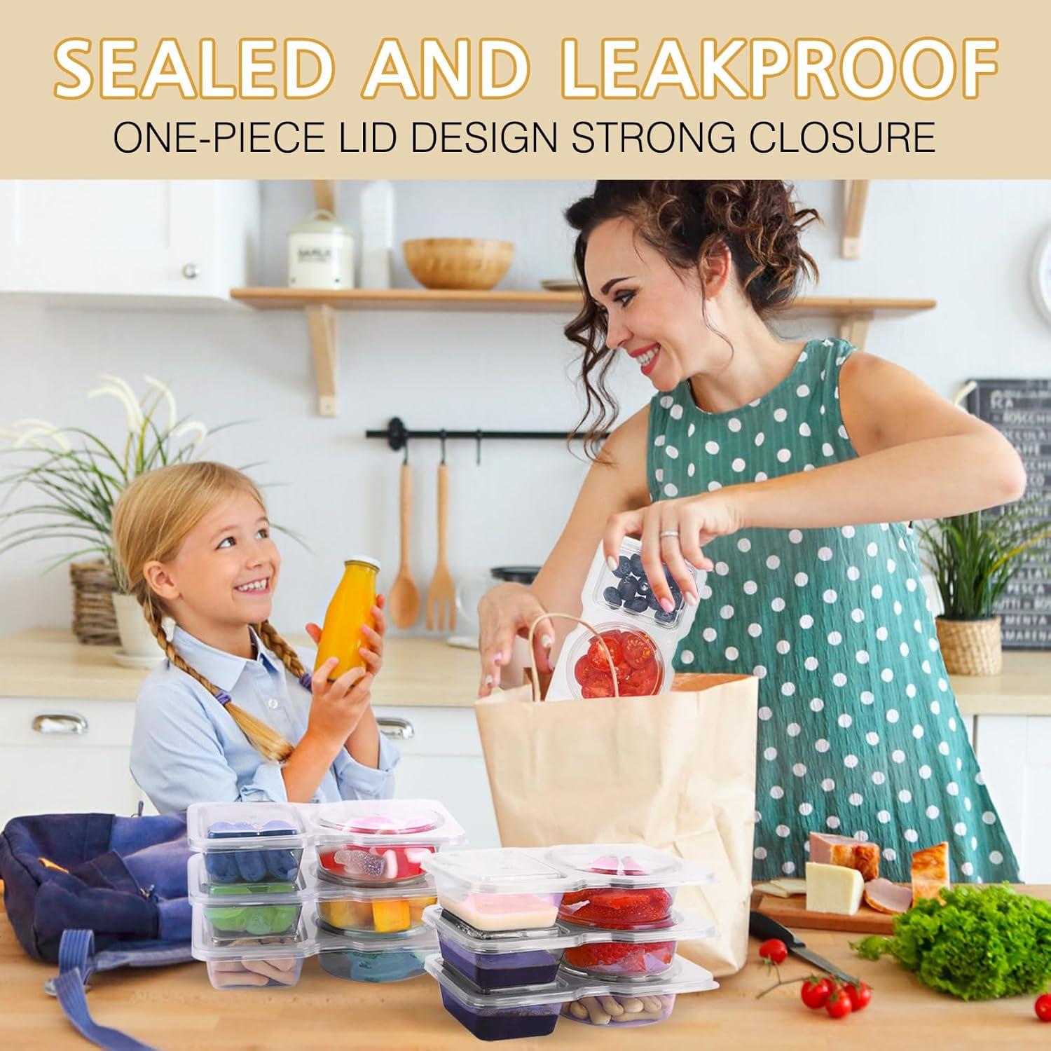 20 Sets Recipientes Reutilizables SINTENILL Doble Compartimento