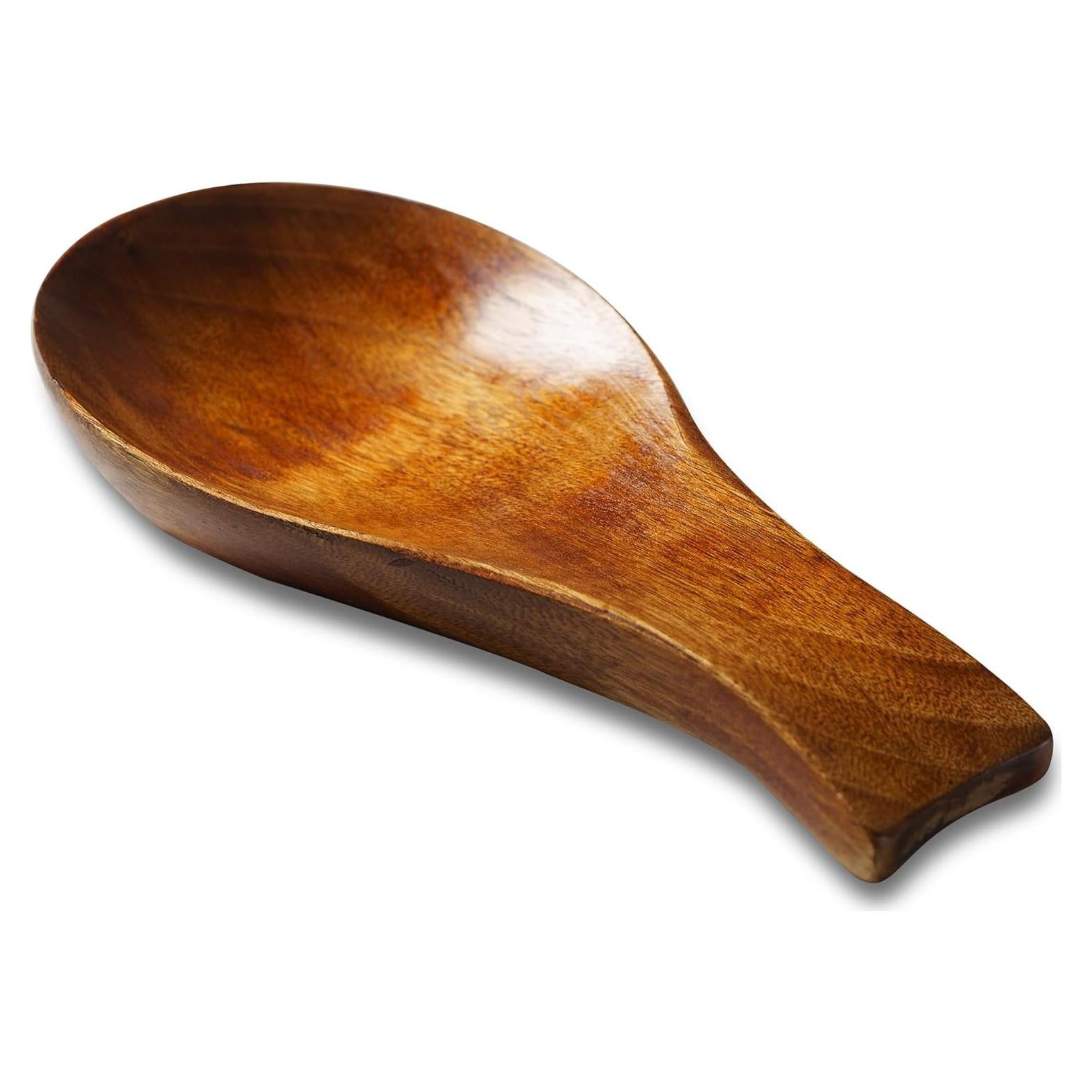 Soporte para cucharas de madera Tvvtuww largo - 19.2x10.4 cm