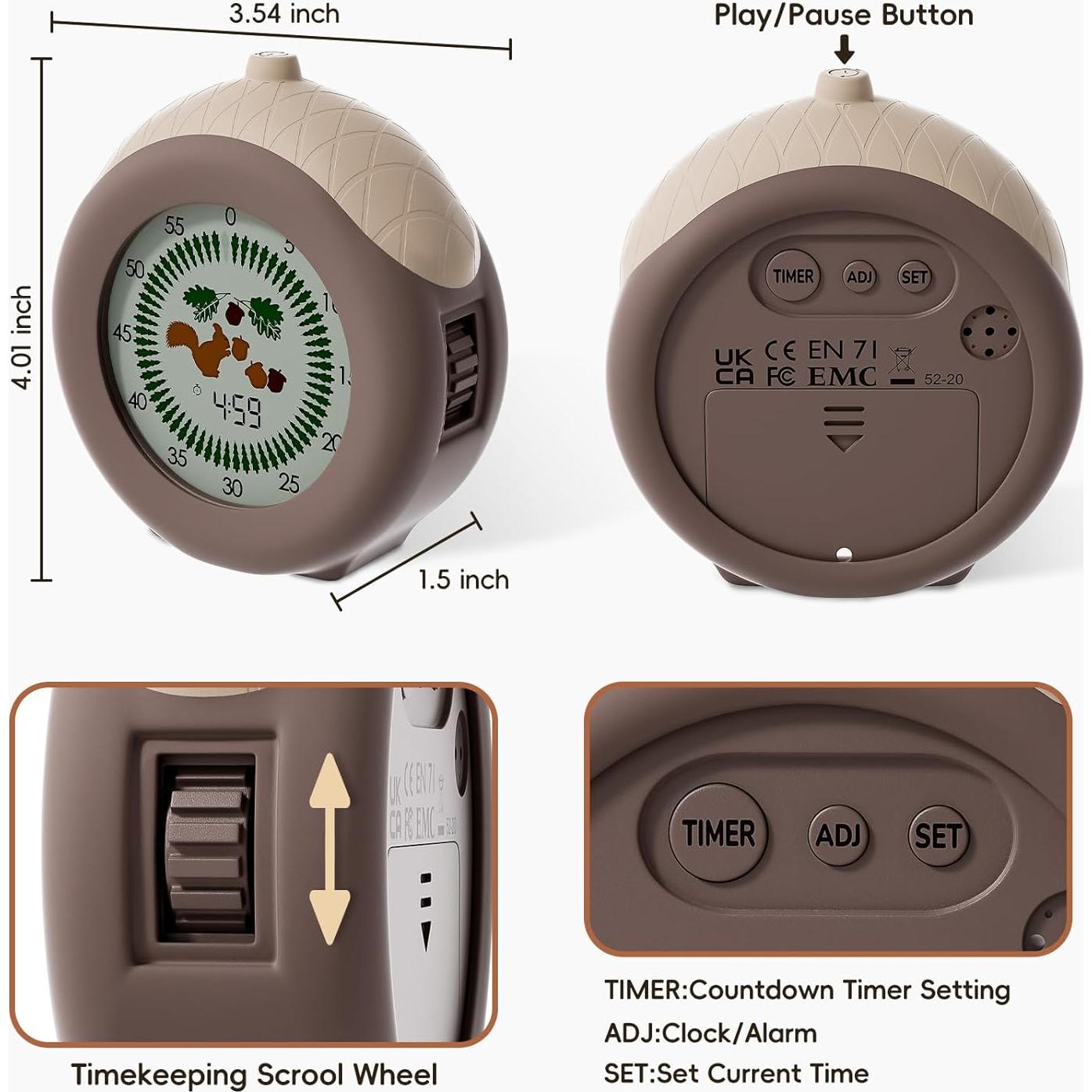 Temporizador Visual Digital Moxilos Avellana 299 Minutos